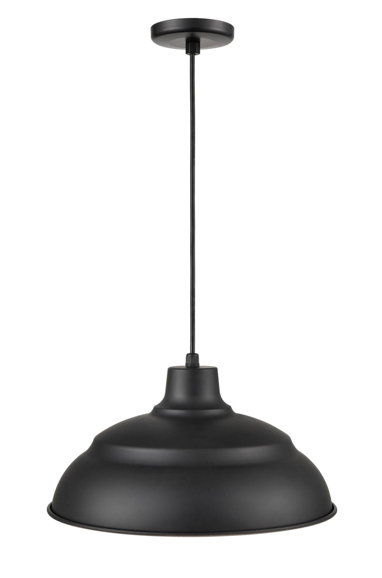 Image 4 Millennium R Series LED 17" Satin Black Warehouse Pendant more views
