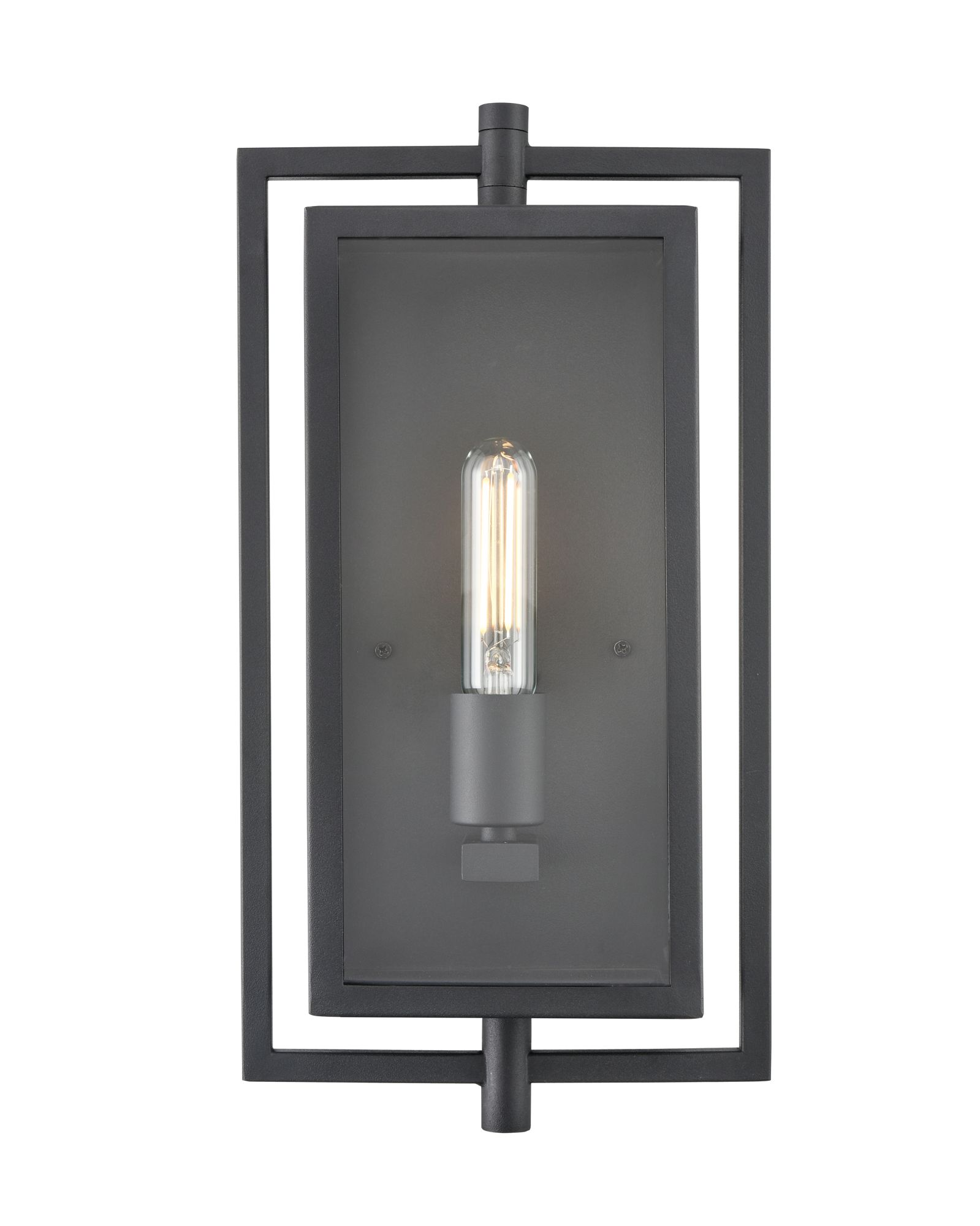 Image 2 Millennium Rankin 1-Light 15.7" Textured Black Outdoor Wall Sconce more views