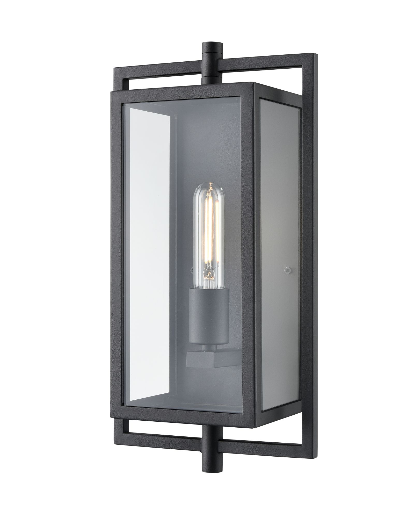 Image 3 Millennium Rankin 1-Light 15.7" Textured Black Outdoor Wall Sconce more views