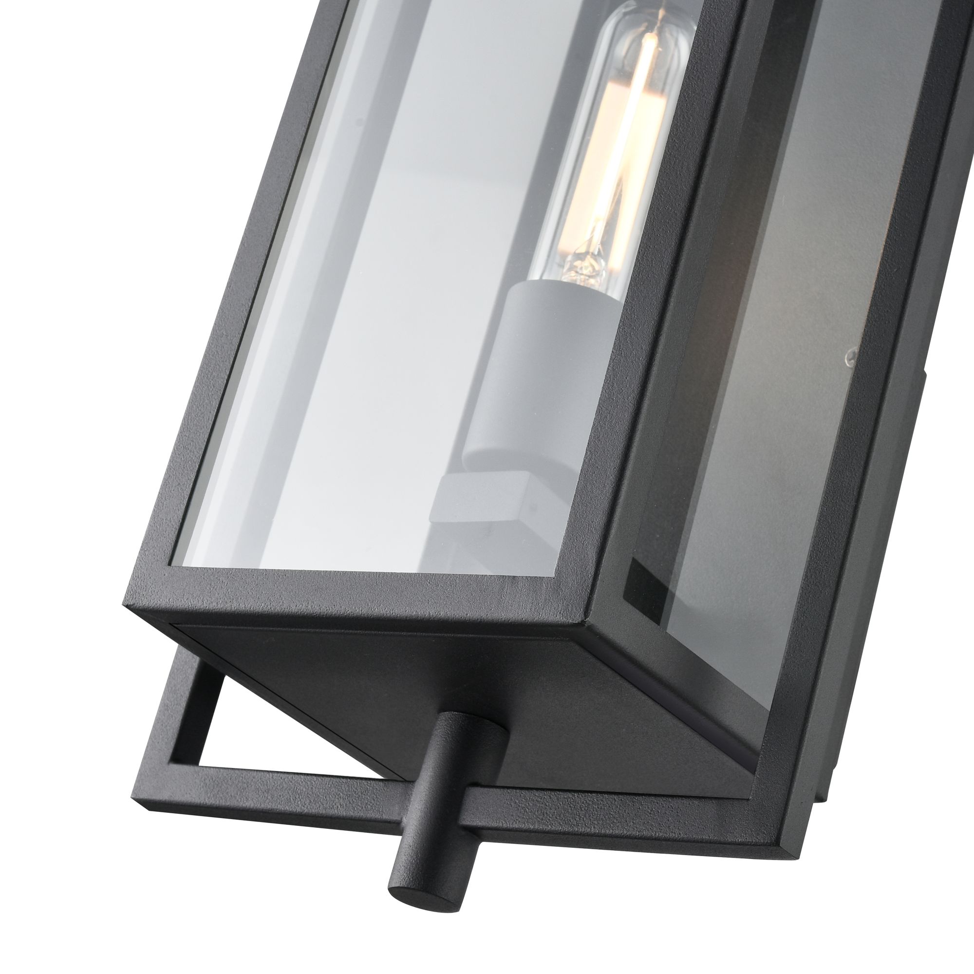 Image 6 Millennium Rankin 1-Light 15.7" Textured Black Outdoor Wall Sconce more views