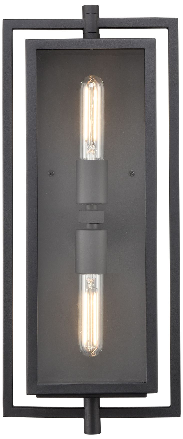 Millennium Rankin 2-Light 19.7" Textured Black Outdoor Wall Sconce
