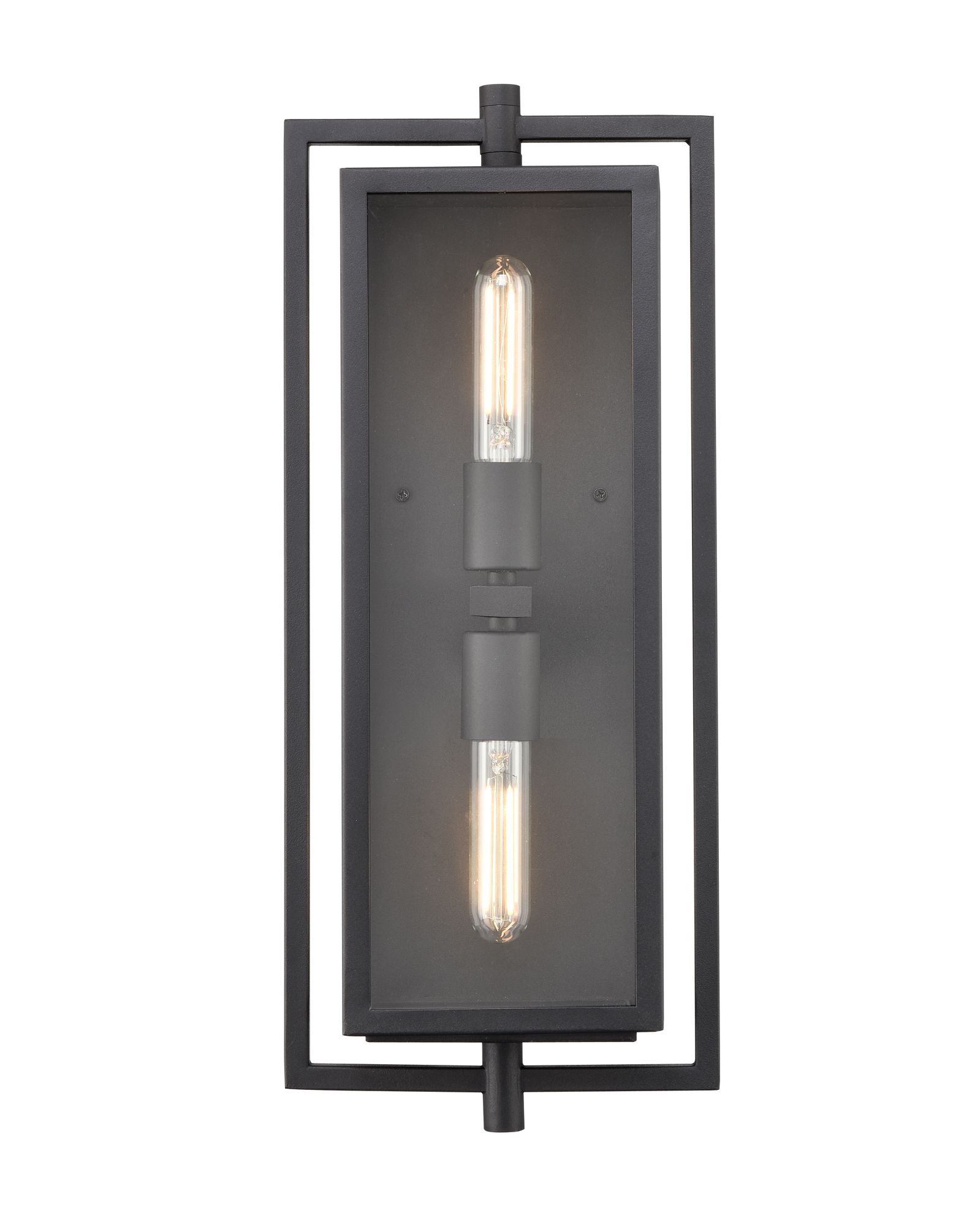 Image 2 Millennium Rankin 2-Light 19.7" Textured Black Outdoor Wall Sconce more views