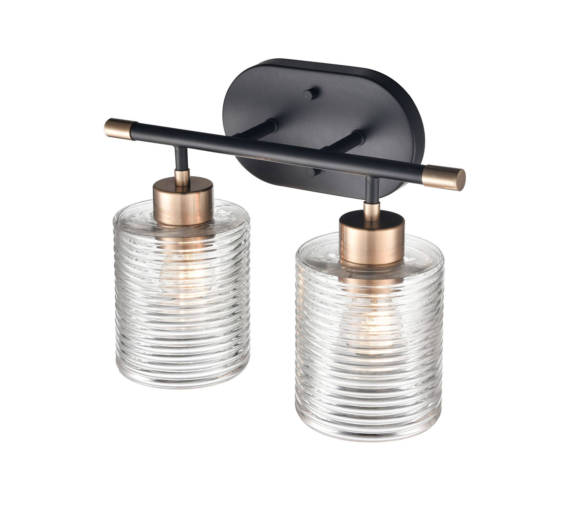 Image 3 Millennium Renitta 2-Light 14" Matte Black/Modern Gold Vanity Light more views