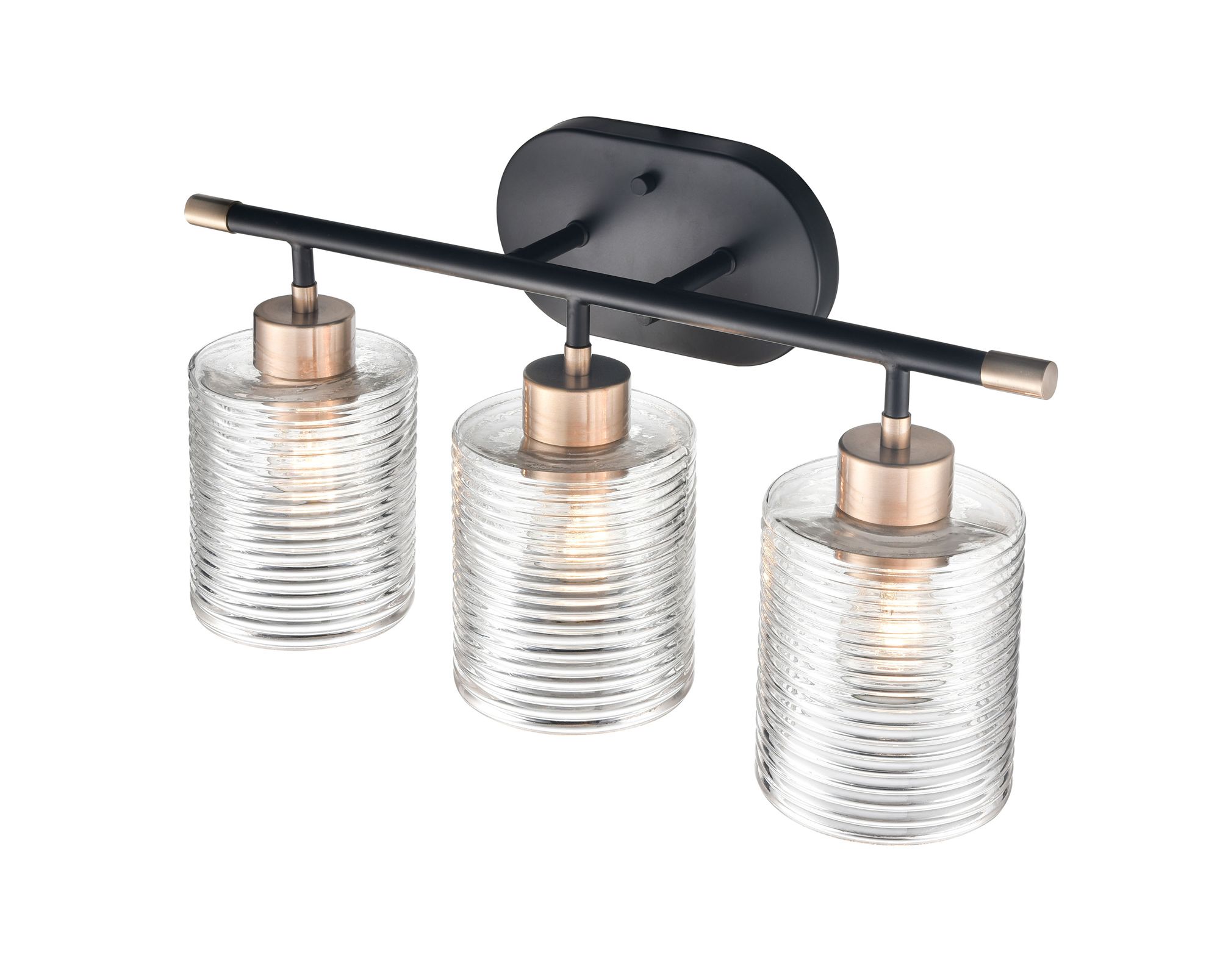 Image 3 Millennium Renitta 3-Light 20.25" Matte Black/Modern Gold Vanity Light more views