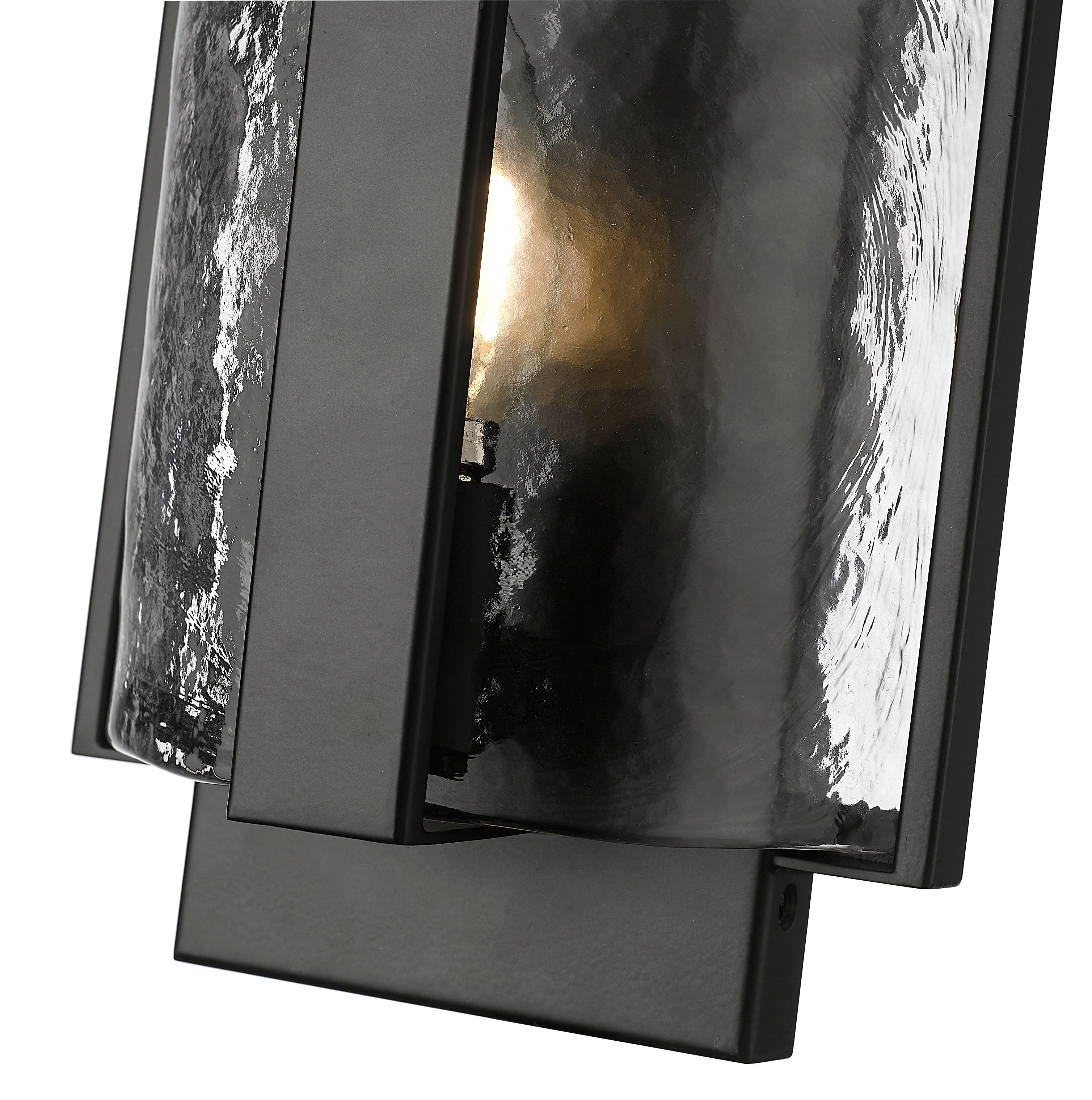 Image 2 Millennium Rezi 1-Light 6.5" Matte Black Wall Sconce with Glass Shade more views