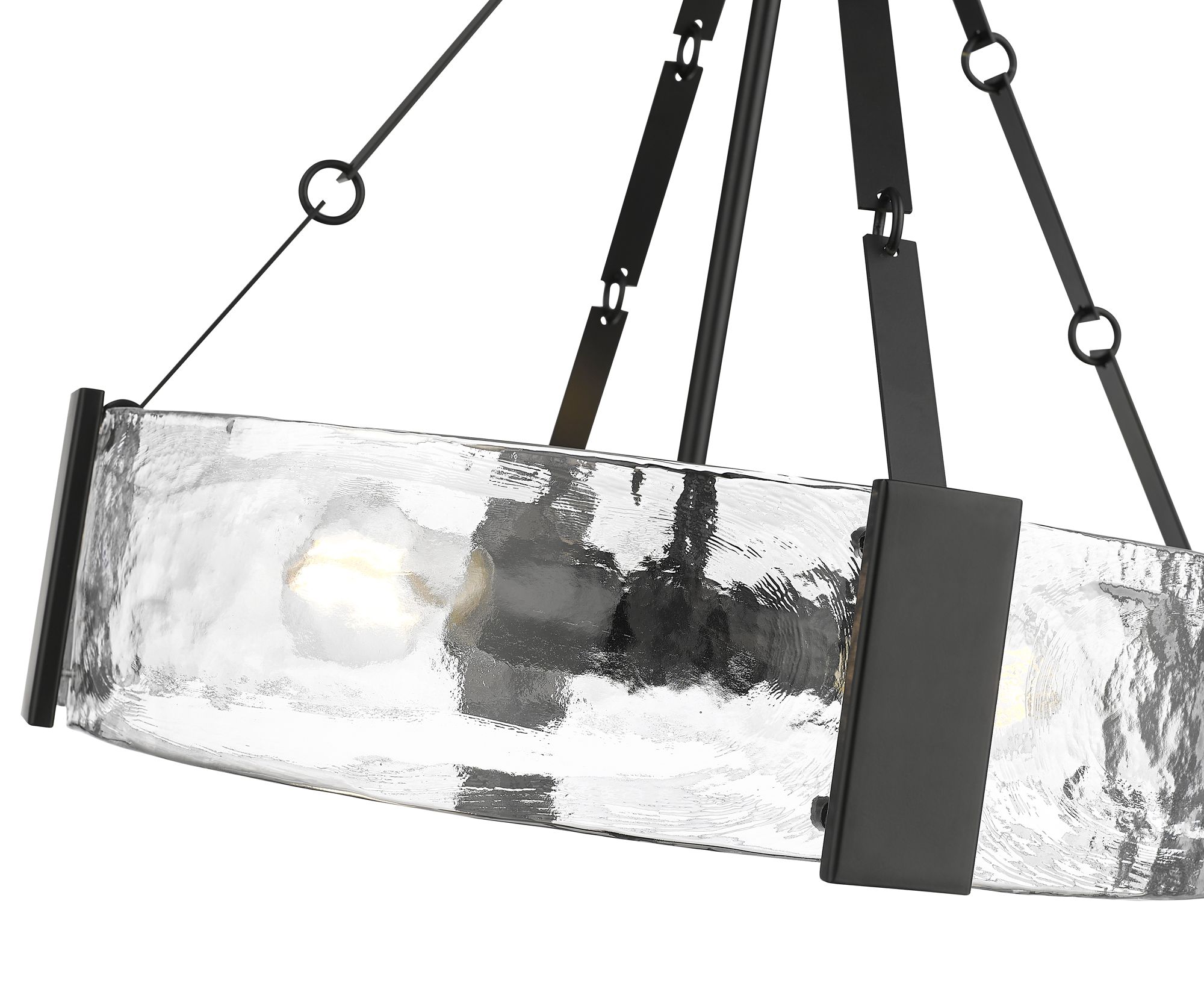 Image 5 Millennium Rezi 3-Light 20.25" Matte Black Pendant with Glass Shade more views