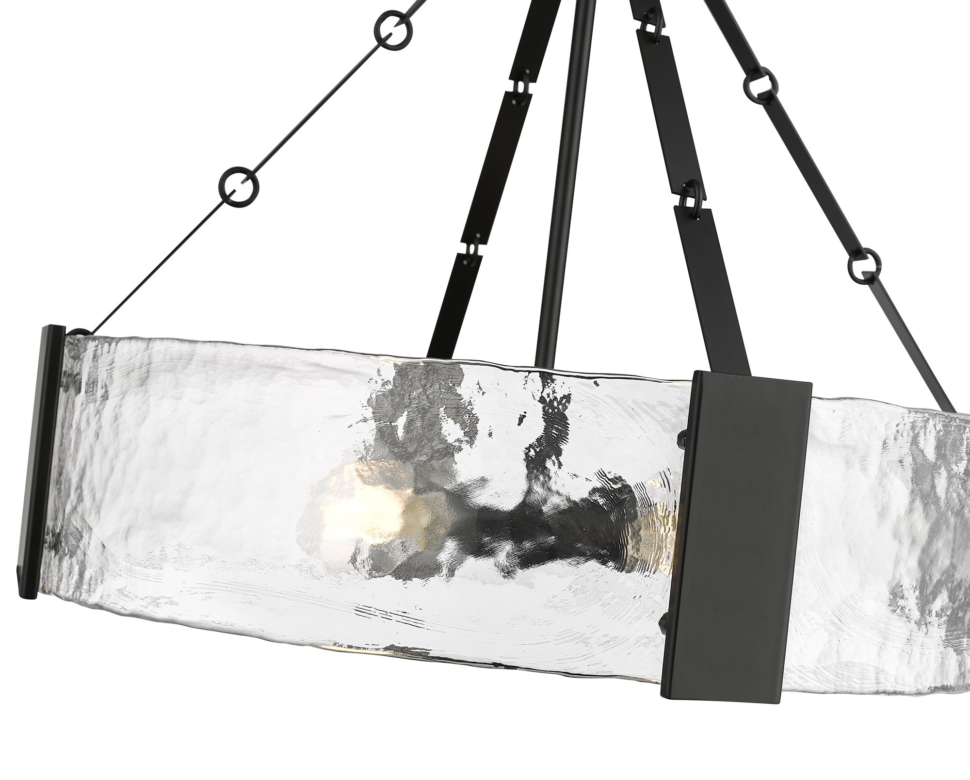 Image 5 Millennium Rezi 4-Light 24.25" Matte Black Pendant with Glass Shade more views