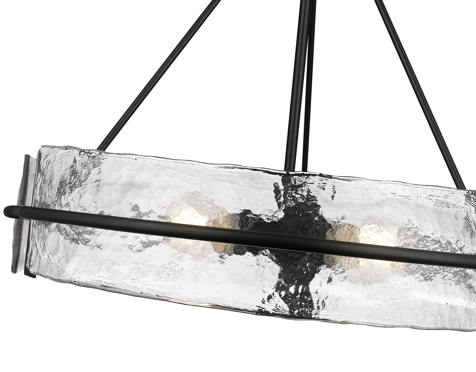 Image 5 Millennium Rezi 4-Light 24" Matte Black Pendant with Glass Shade more views