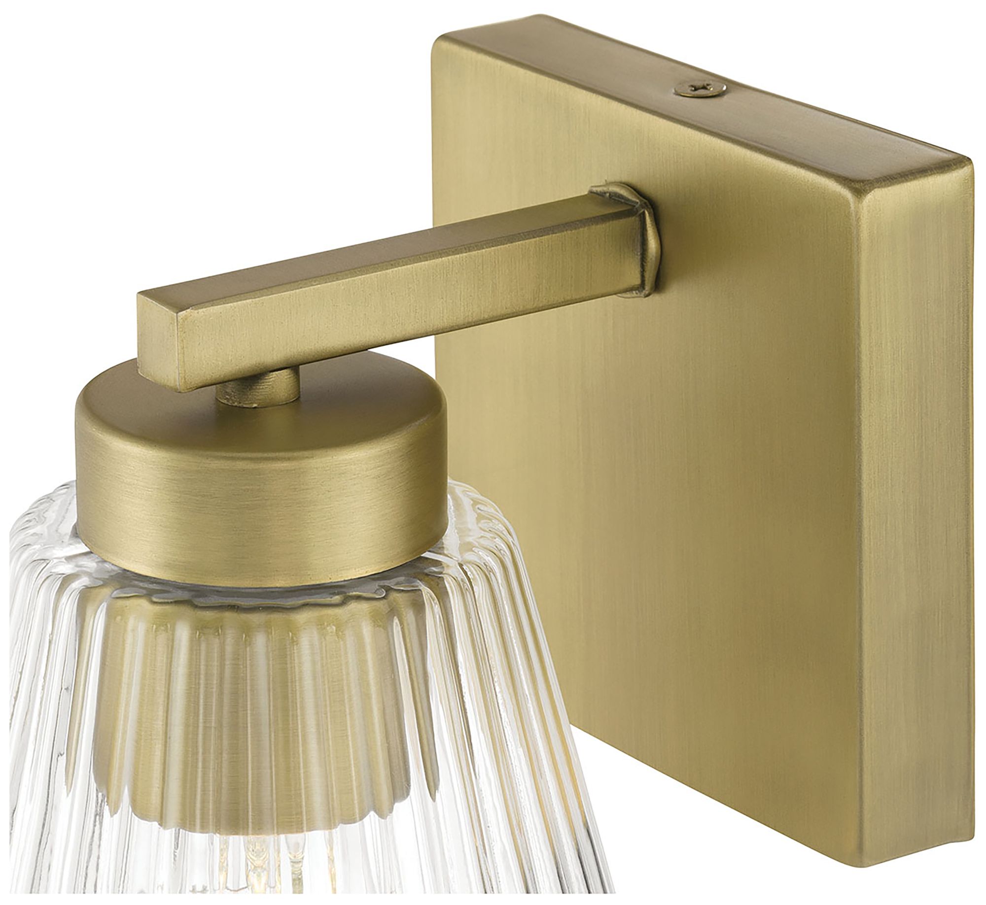 Image 5 Millennium Riville 1-Light 5.75" Vintage Brass Wall Sconce with Glass Shade more views