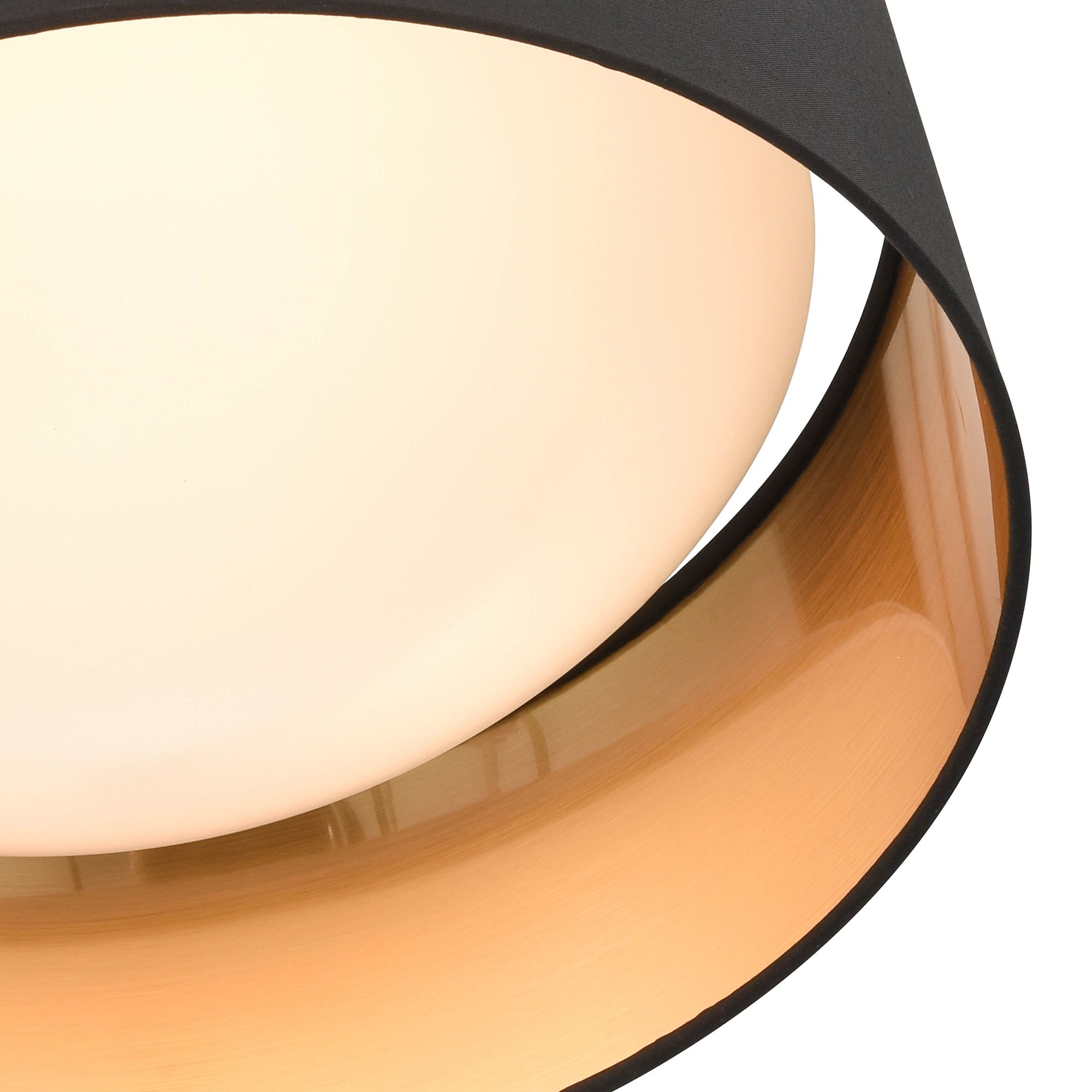 Image 5 Millennium Rosata LED 12.5" Burnished Gold Flush Mount with Fabric Shade more views