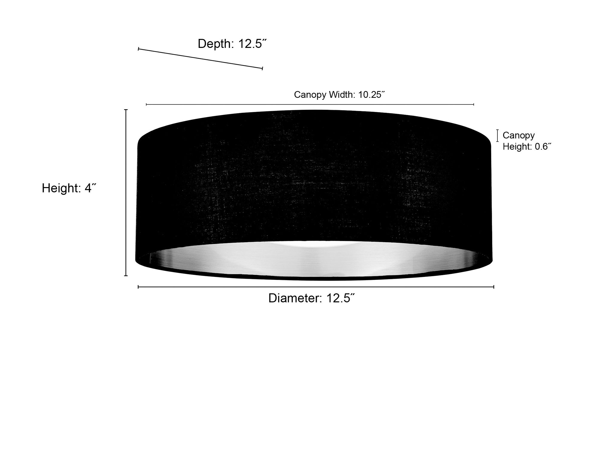 Image 6 Millennium Rosata LED 12.5" White Flush Mount with Fabric Shade more views
