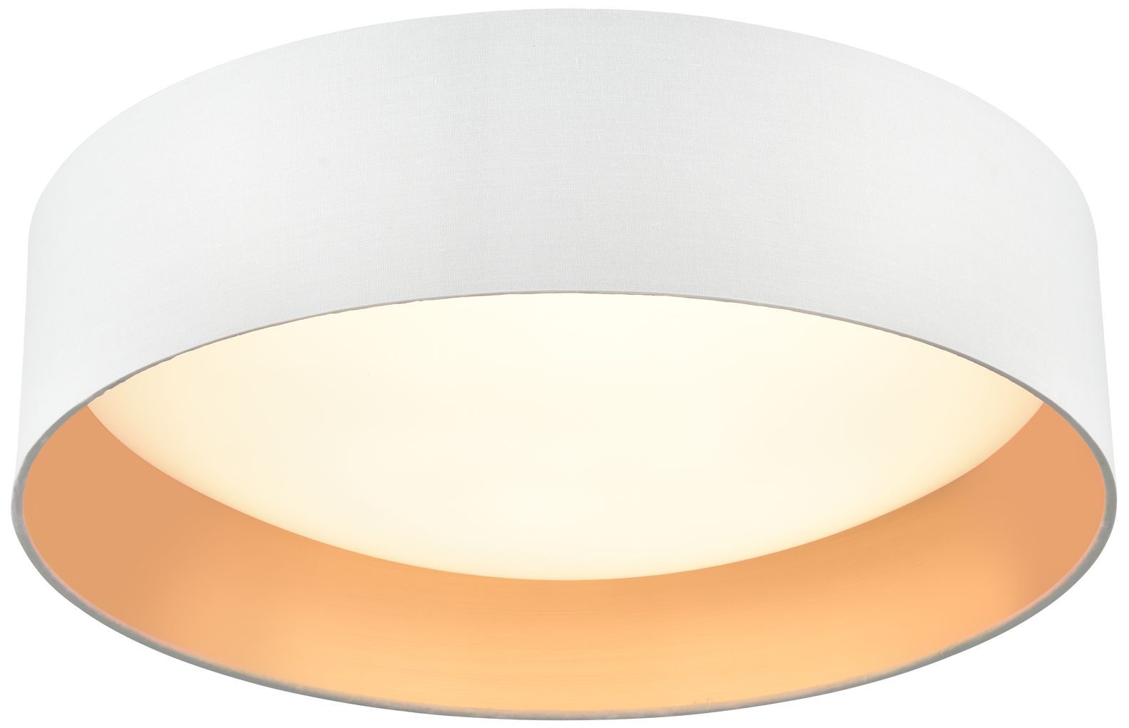 Millennium Rosata LED 16" White Flush Mount with Fabric Shade