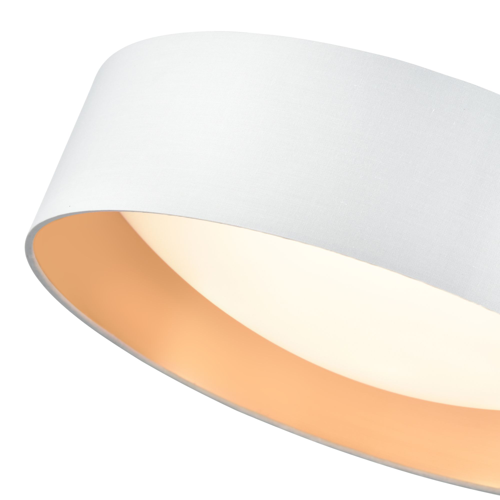 Image 5 Millennium Rosata LED 16" White Flush Mount with Fabric Shade more views