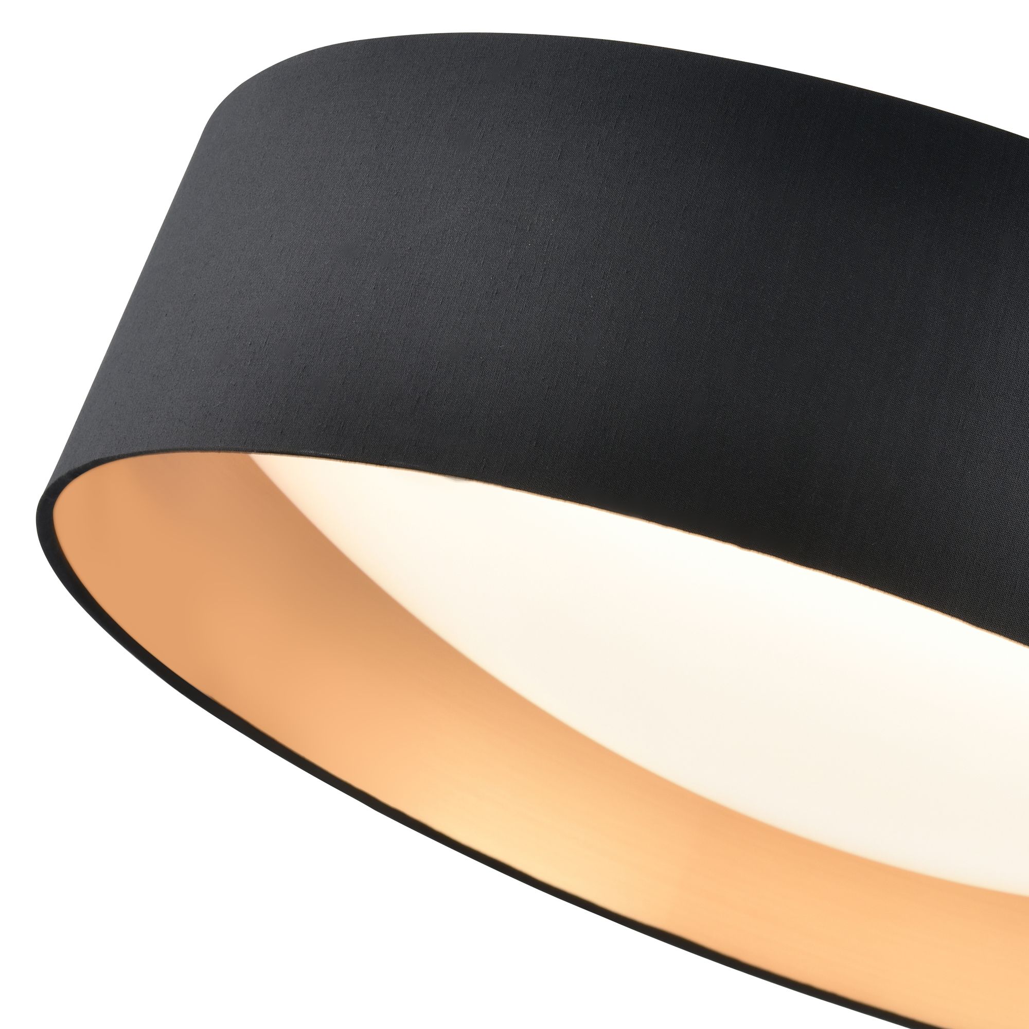 Image 5 Millennium Rosata LED 20" Black Flush Mount with Fabric Shade more views