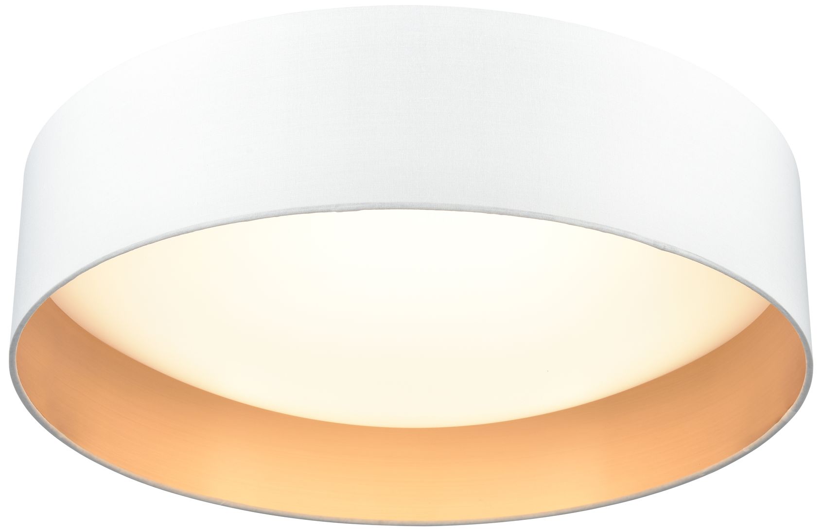 Millennium Rosata LED 20" White Flush Mount with Fabric Shade