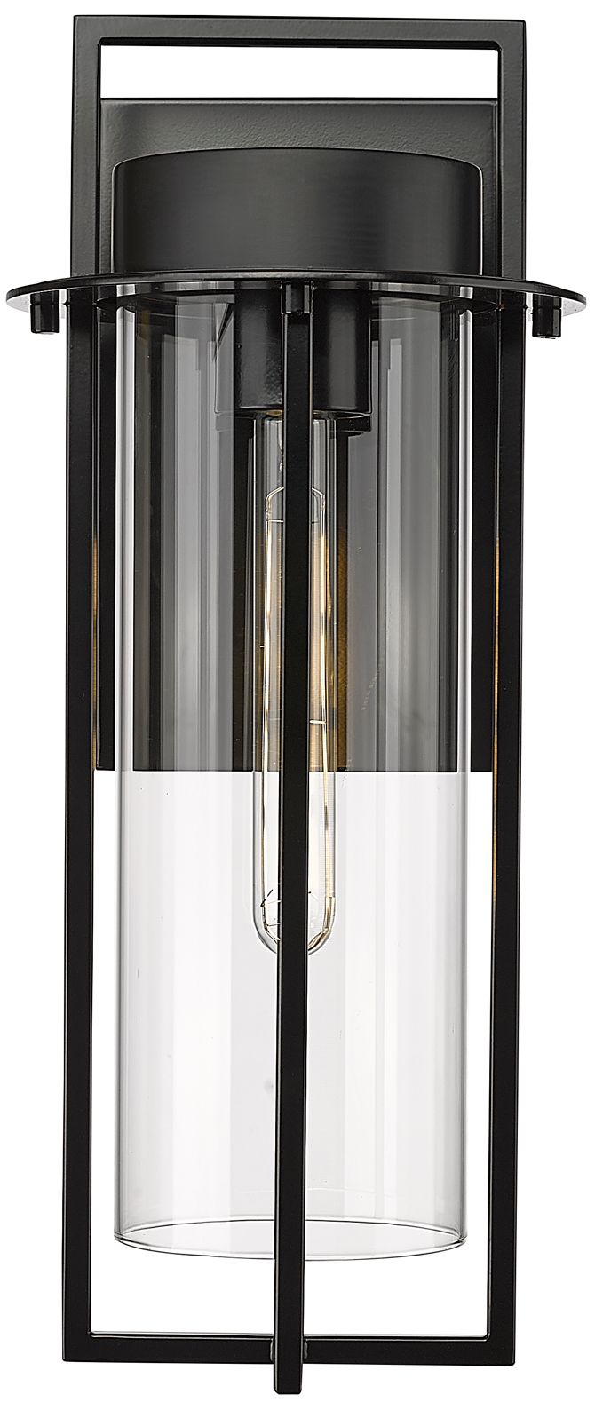 Thumbnail1 of Millennium Russell 1-Light 18.75" Powder Coated Black Outdoor Wall Sconce