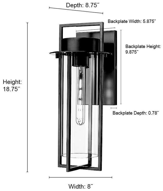 Image 7 Millennium Russell Outdoor Wall Sconce Powder Coated Black more views