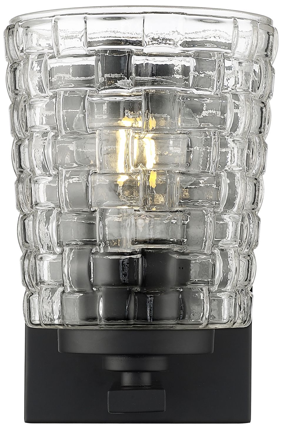 Millennium Saben 1-Light 4.75" Matte Black Wall Sconce with Glass Shade