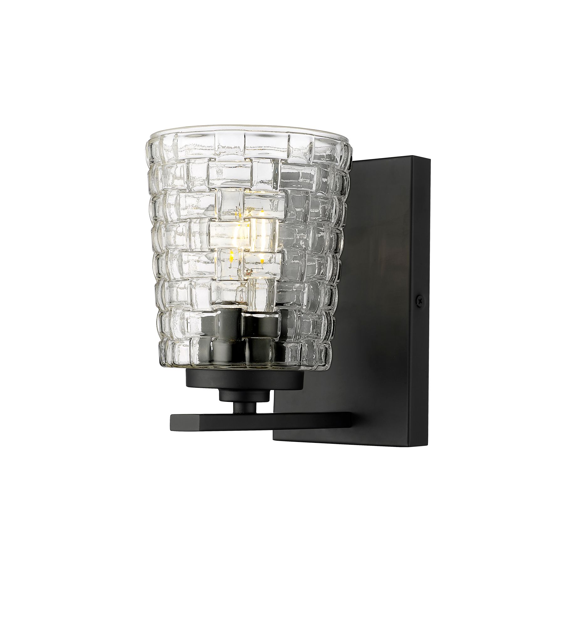 Image 3 Millennium Saben 1-Light 4.75" Matte Black Wall Sconce with Glass Shade more views