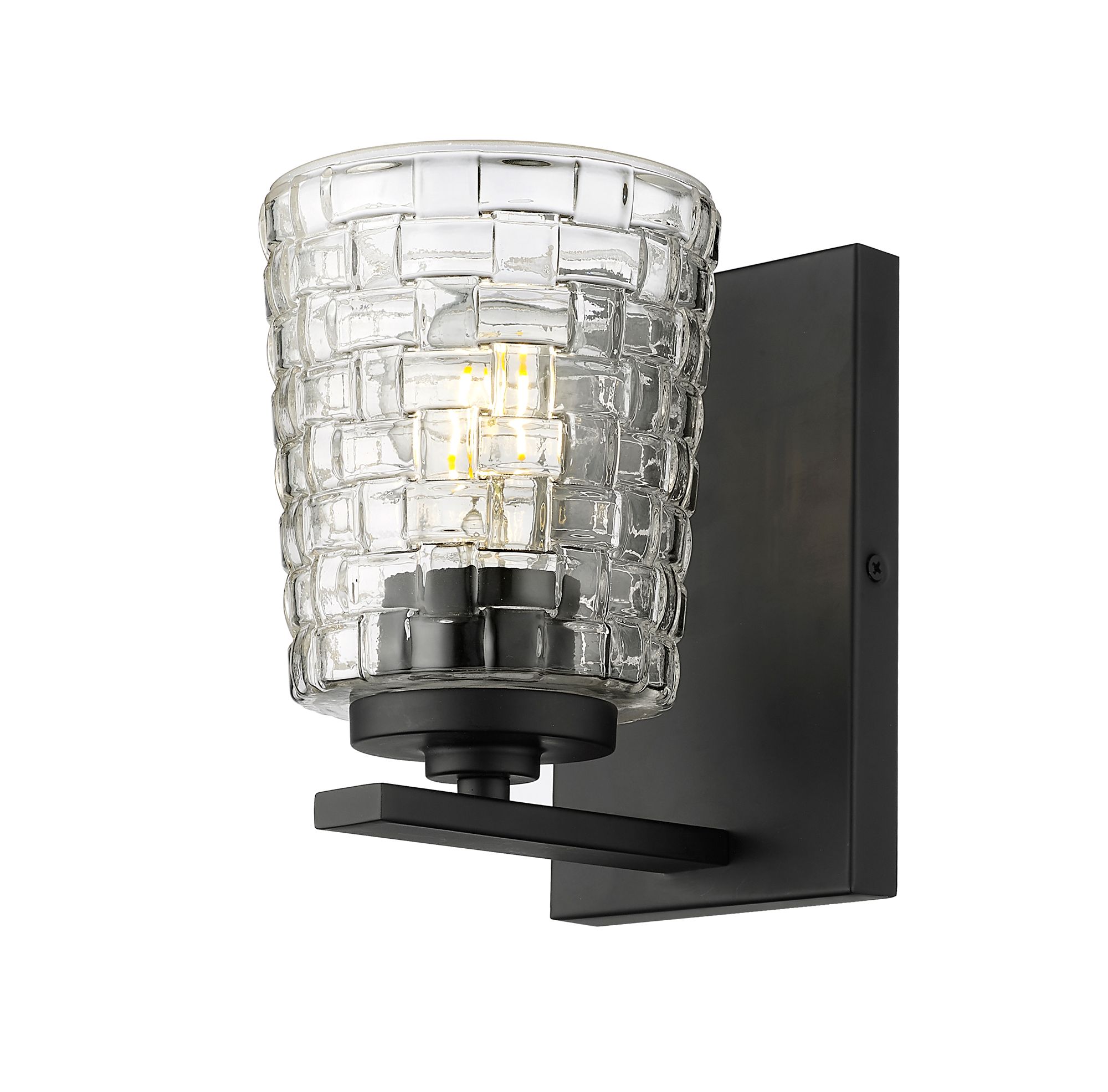 Image 4 Millennium Saben 1-Light 4.75" Matte Black Wall Sconce with Glass Shade more views
