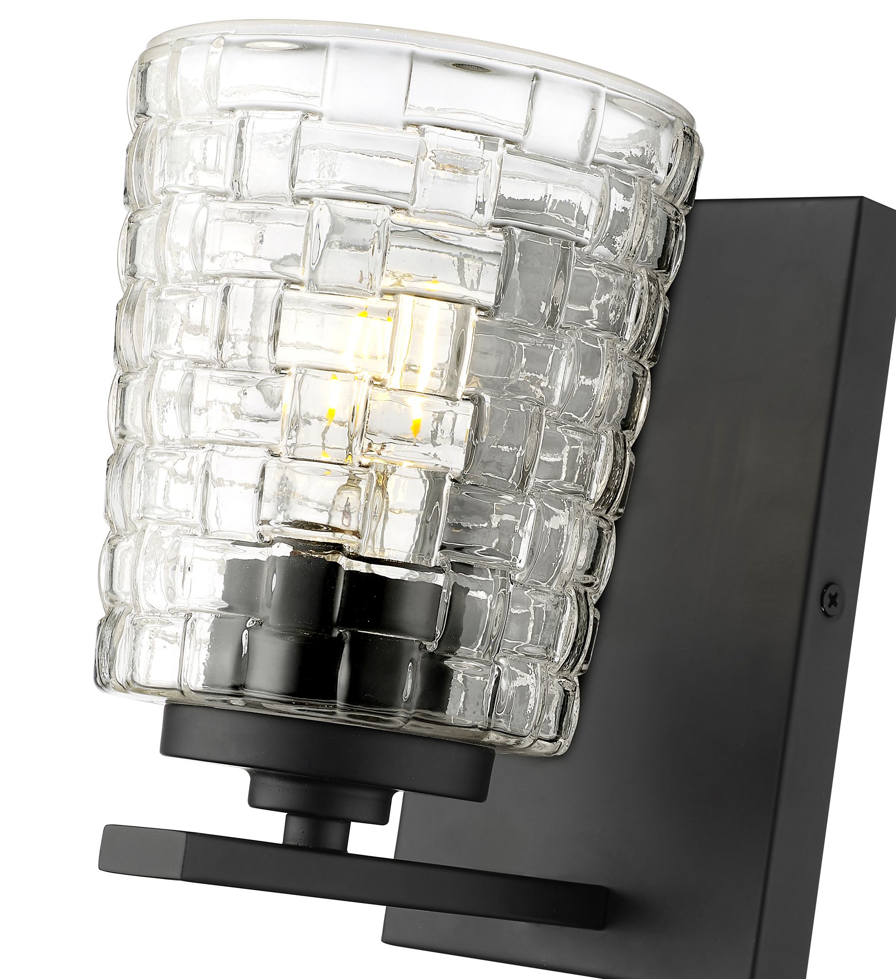 Image 6 Millennium Saben 1-Light 4.75" Matte Black Wall Sconce with Glass Shade more views