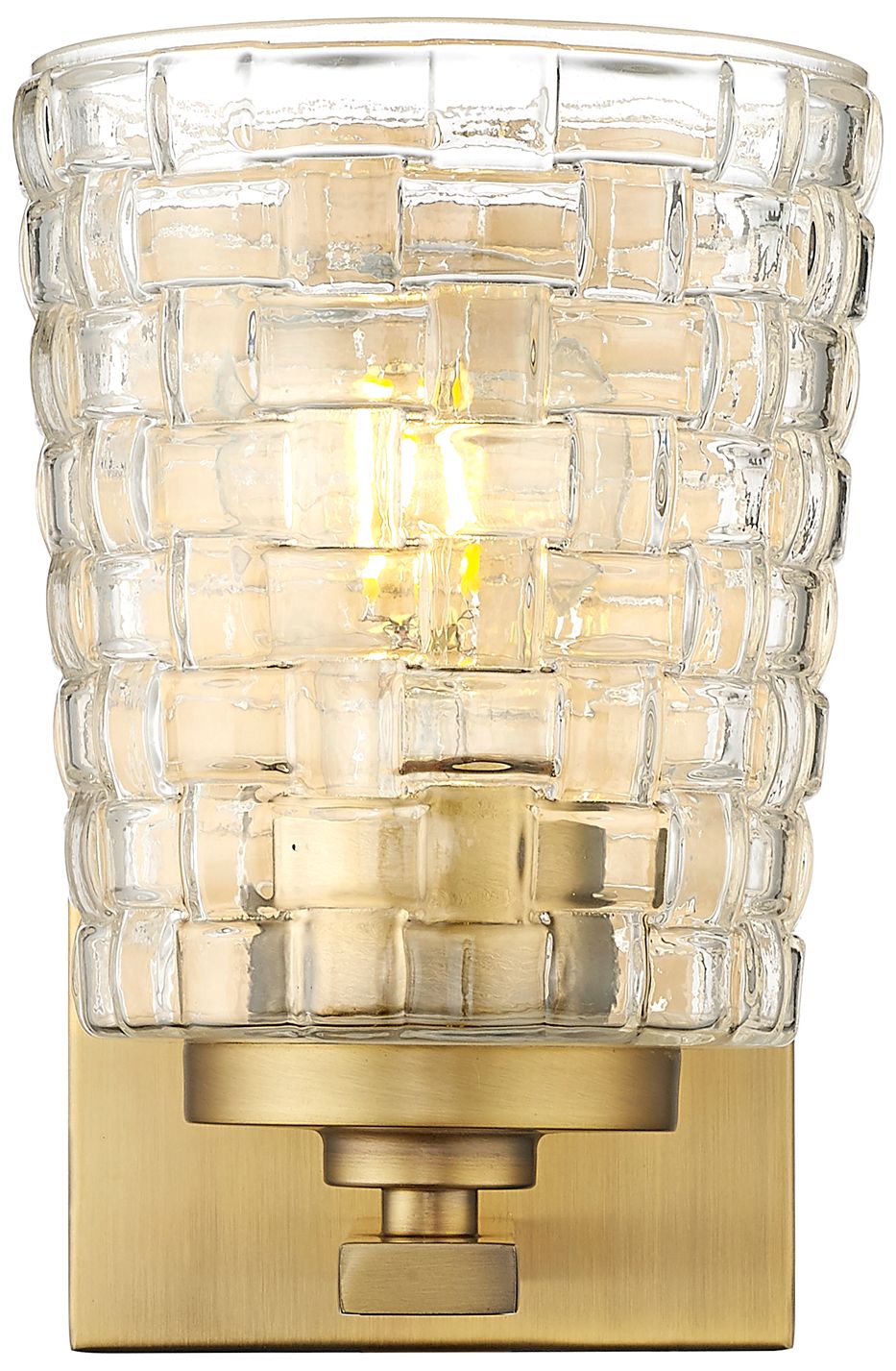 Thumbnail2 of Millennium Saben 1-Light 4.75" Vintage Brass Wall Sconce with Glass Shade
