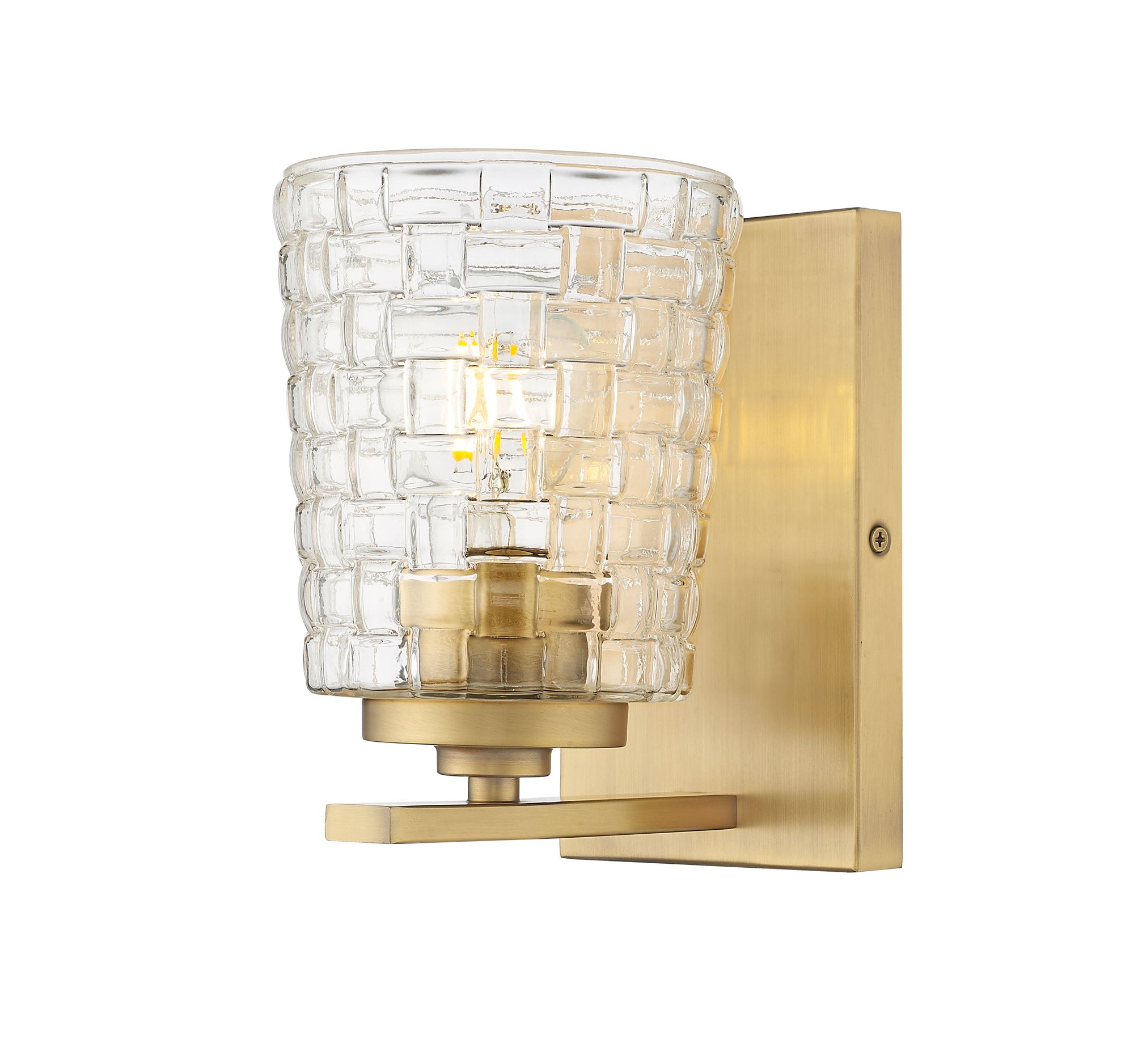 Thumbnail3 of Millennium Saben 1-Light 4.75" Vintage Brass Wall Sconce with Glass Shade more views