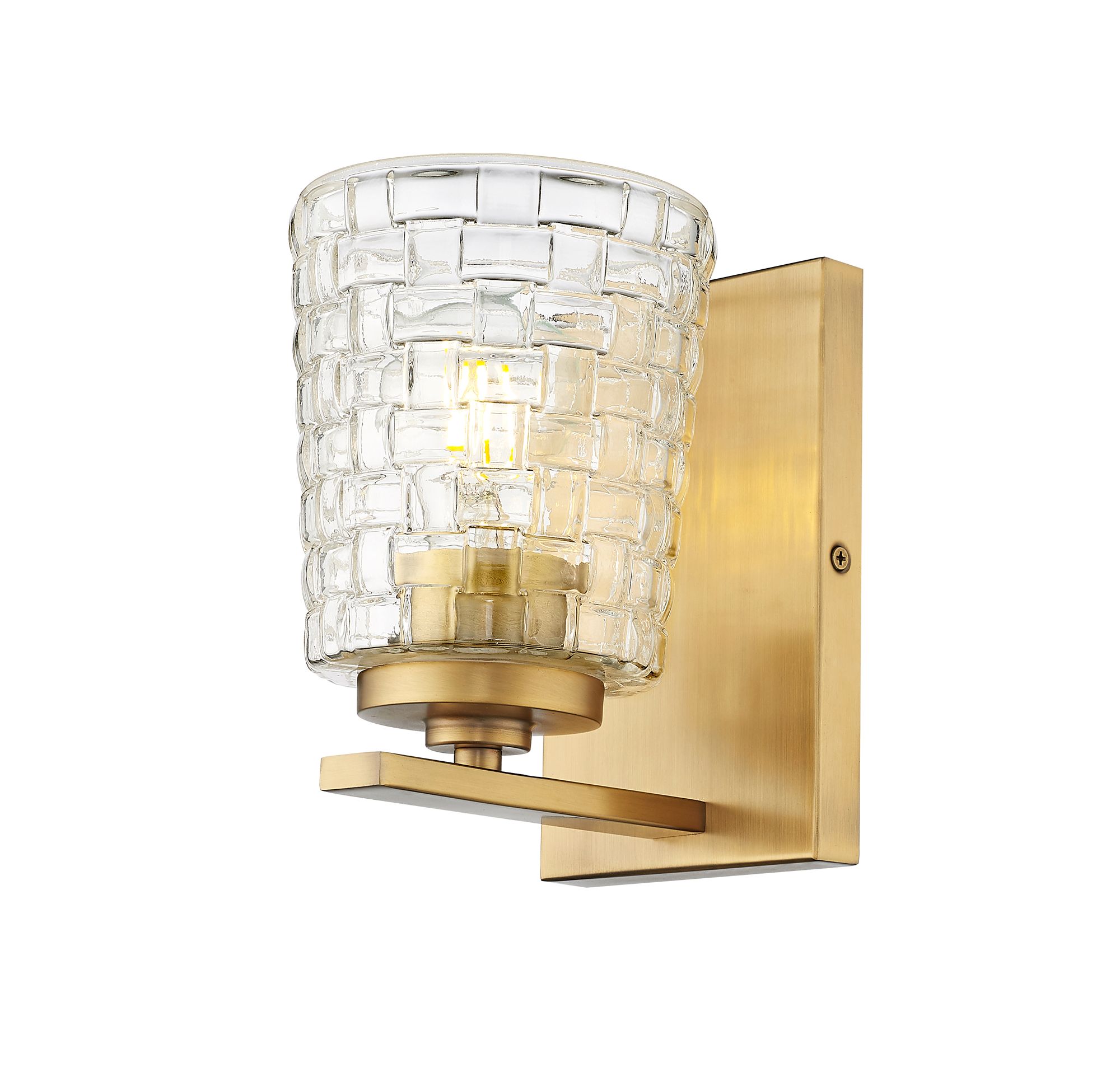 Thumbnail4 of Millennium Saben 1-Light 4.75" Vintage Brass Wall Sconce with Glass Shade more views