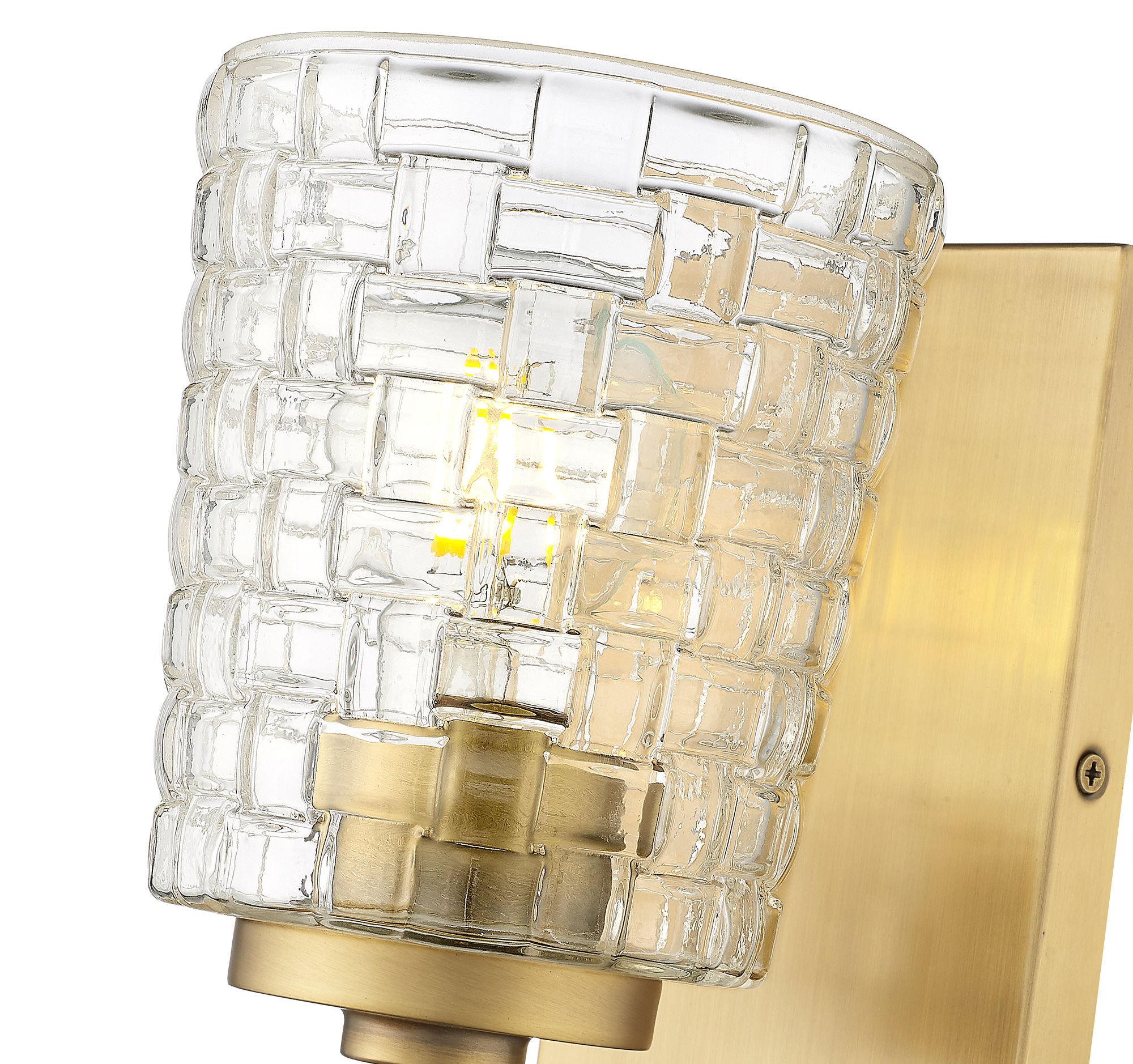 Millennium Saben 1-Light 4.75" Vintage Brass Wall Sconce with Glass Shade