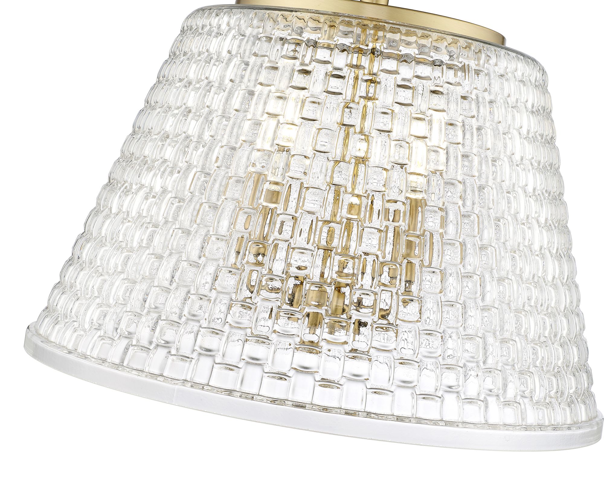 Image 6 Millennium Saben 3-Light 15" Vintage Brass Semi-Flush with Glass Shade more views
