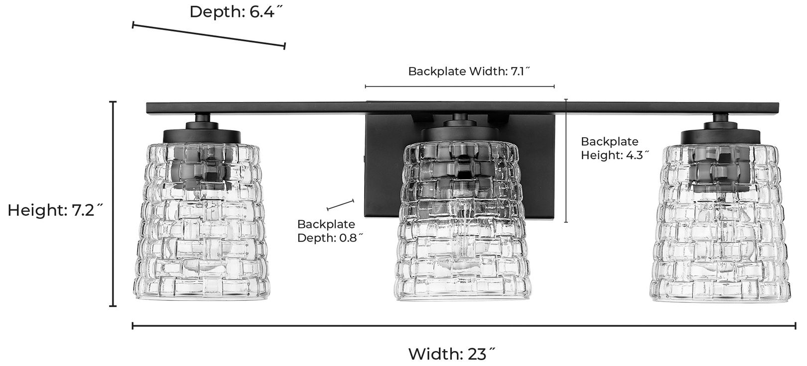 Millennium Saben Vanity Matte Black
