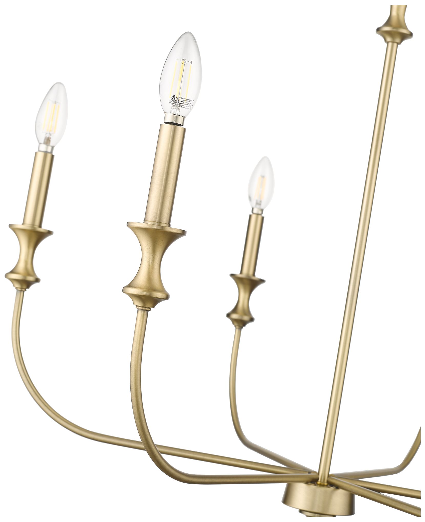 Image 5 Millennium Savanne 6-Light 28.25" Vintage Brass Chandelier more views