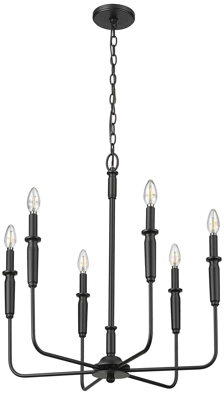 Image 3 Millennium Savanne Chandelier Ceiling Light Matte Black more views