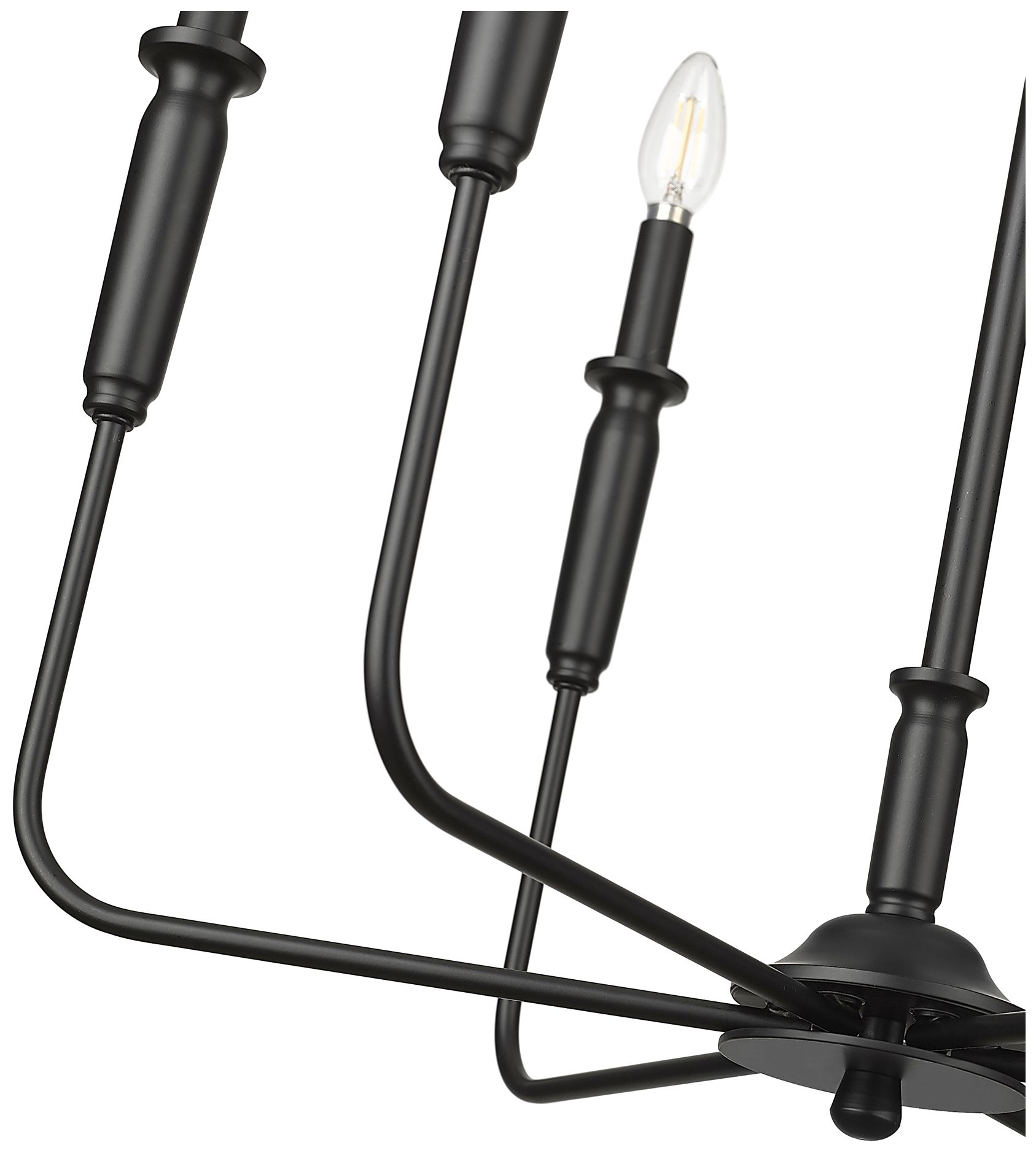 Image 5 Millennium Savanne Chandelier Ceiling Light Matte Black more views