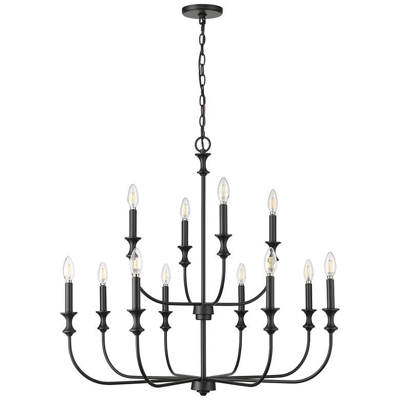 Image 1 Millennium Savanne Chandelier Ceiling Light Matte Black