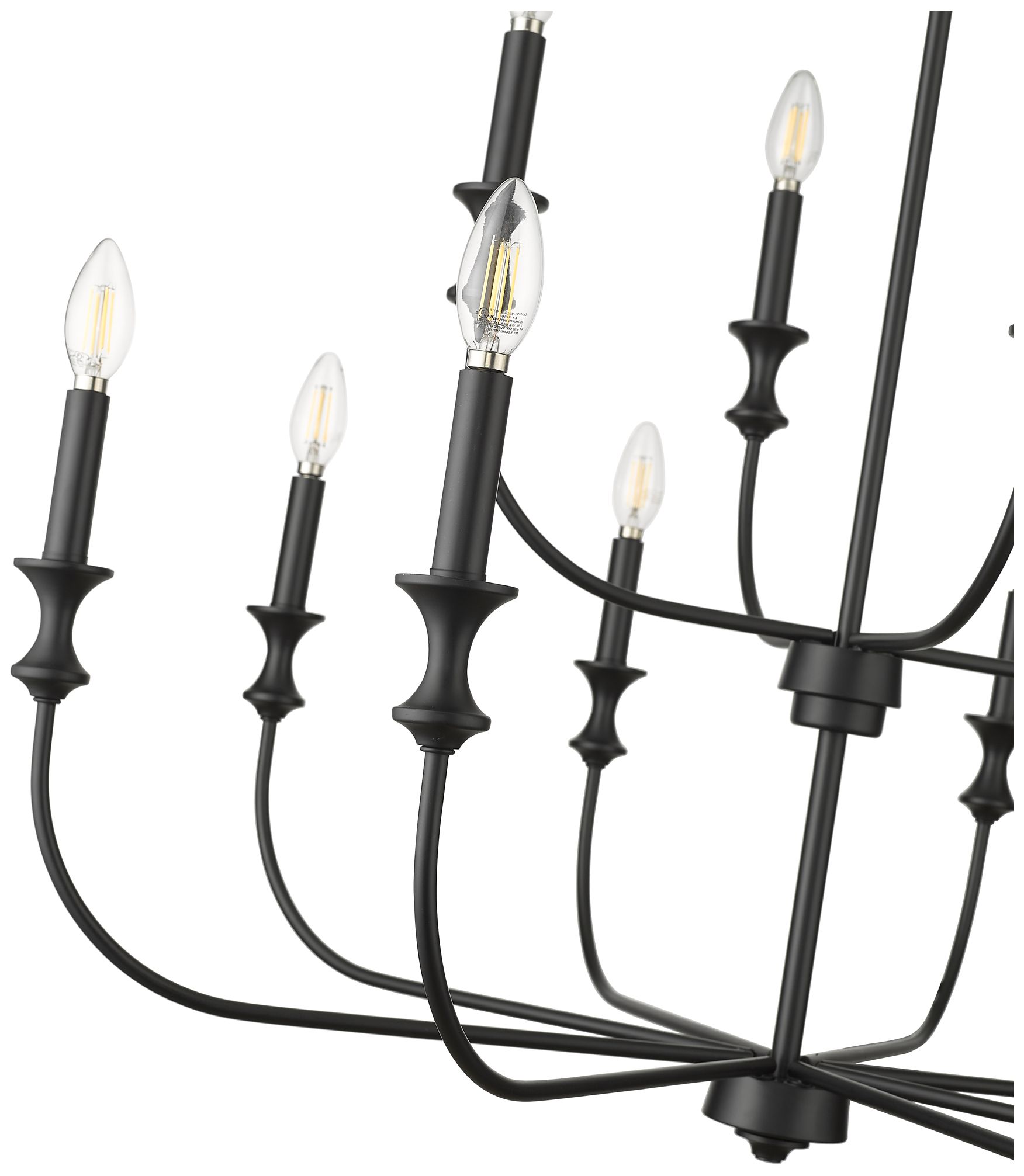 Millennium Savanne Chandelier Ceiling Light Matte Black