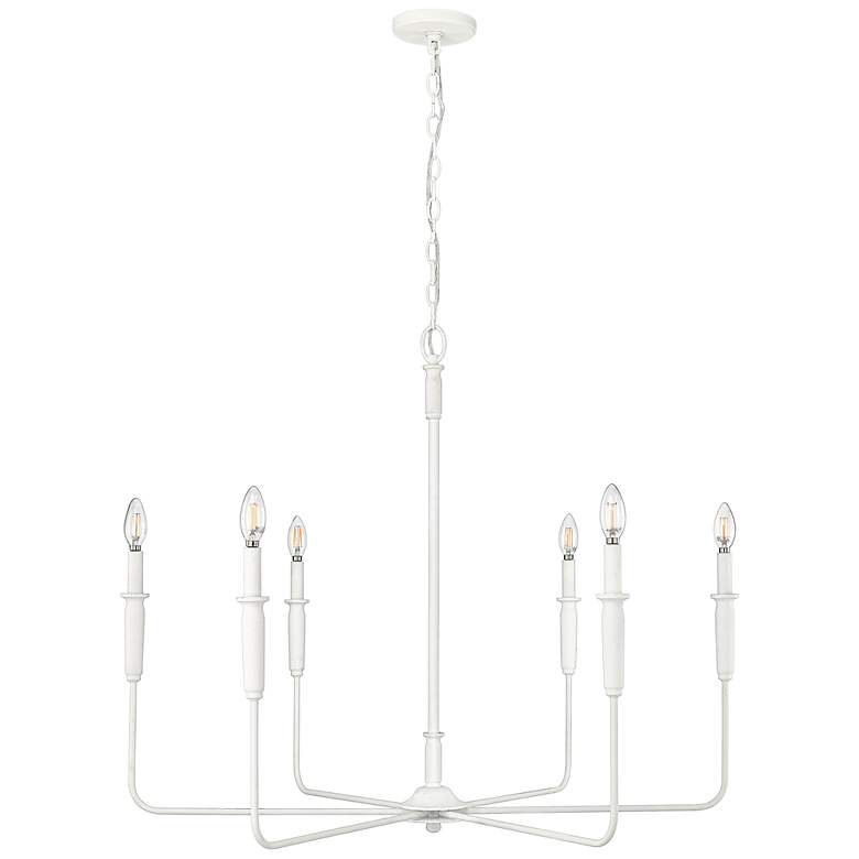 Image 1 Millennium Savanne Chandelier Ceiling Light Textured White