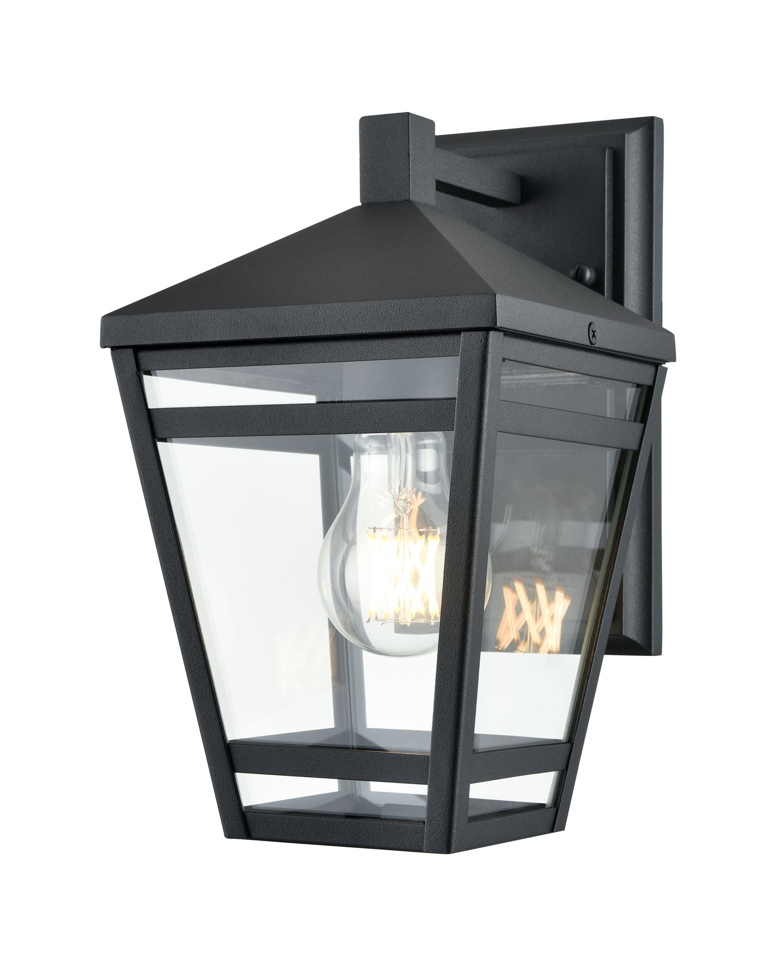 Image 3 Millennium Seager 1-Light 10.75" Textured Black Outdoor Wall Sconce more views