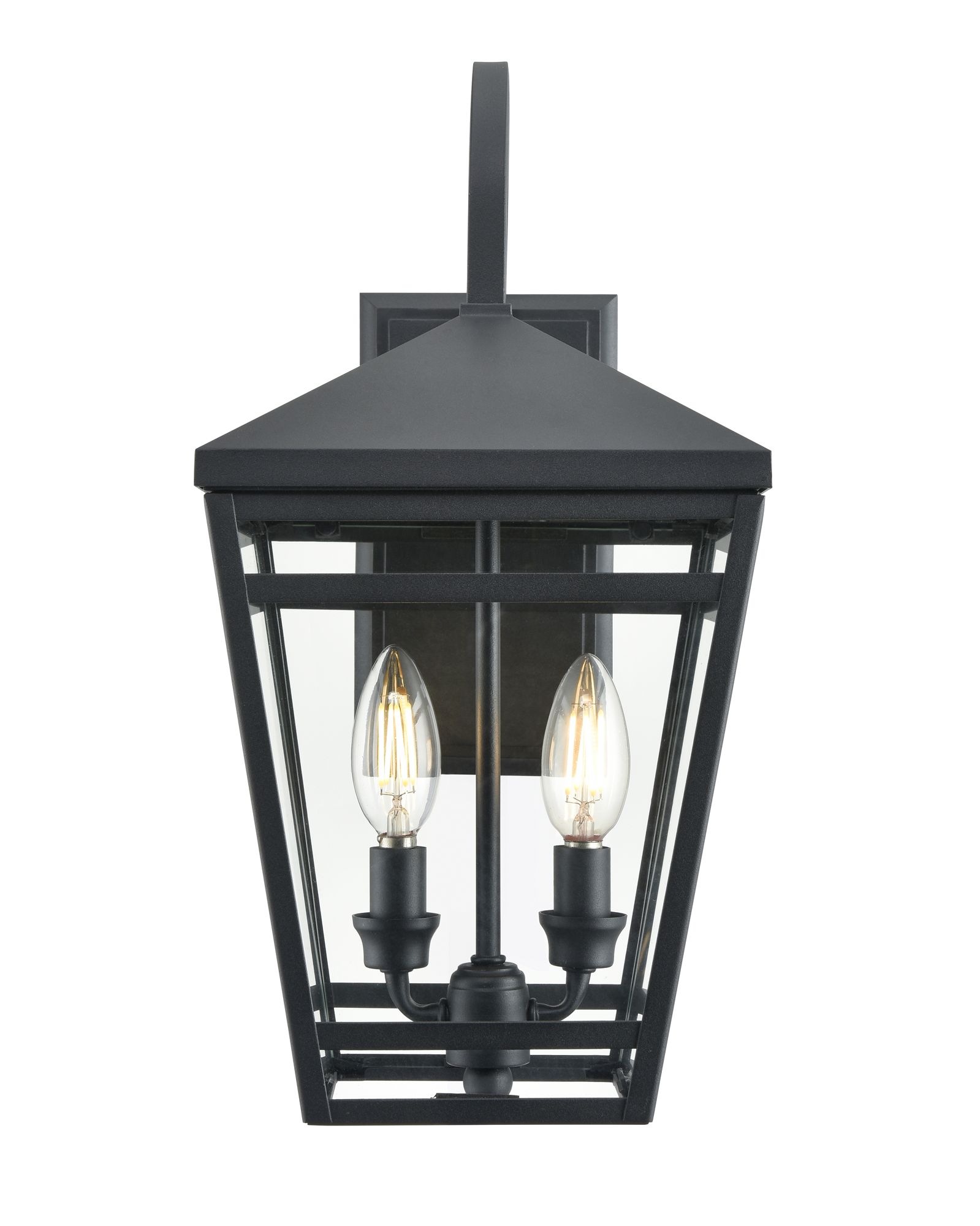 Image 2 Millennium Seager 2-Light 16.25" Textured Black Outdoor Wall Sconce more views