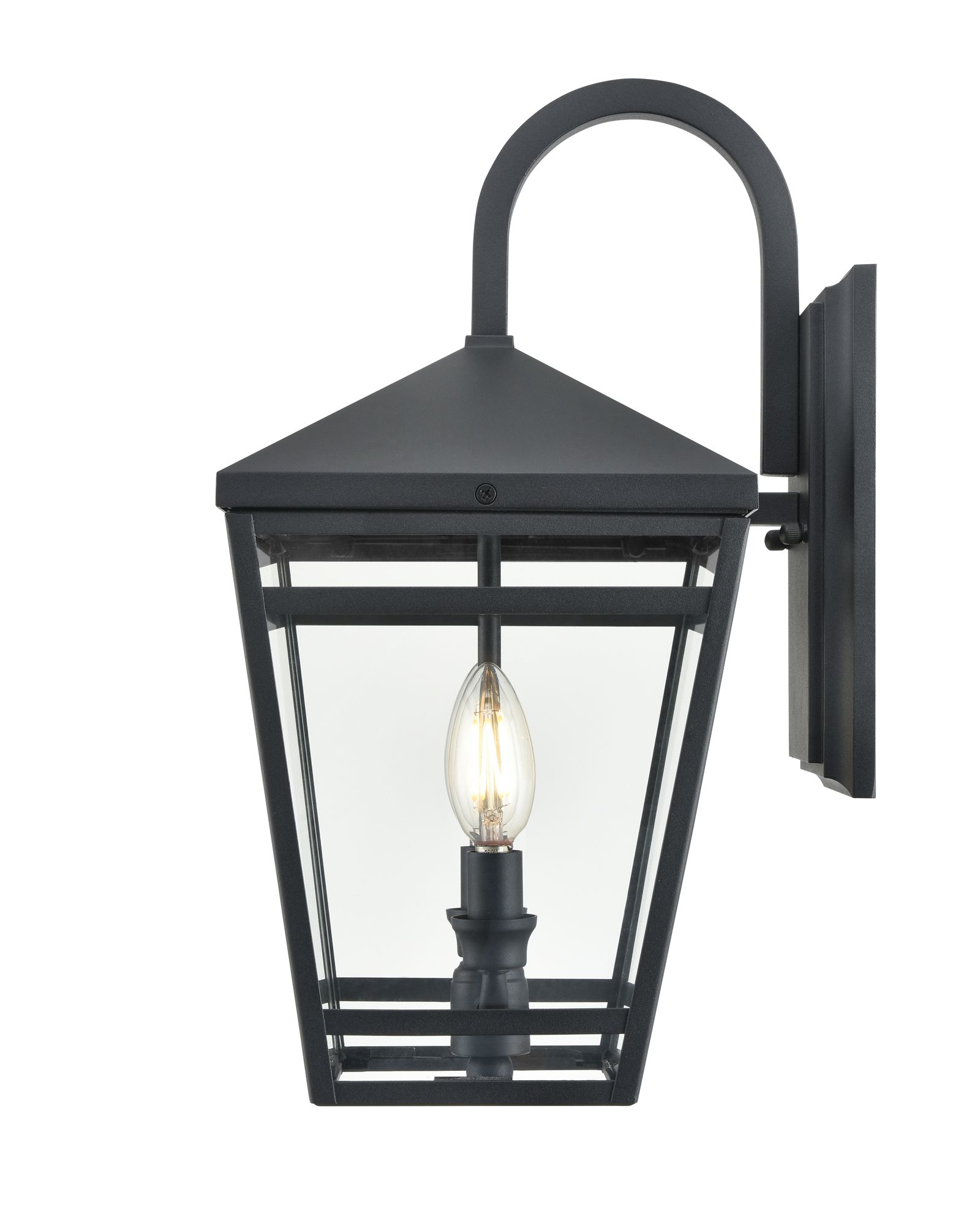 Image 5 Millennium Seager 2-Light 16.25" Textured Black Outdoor Wall Sconce more views