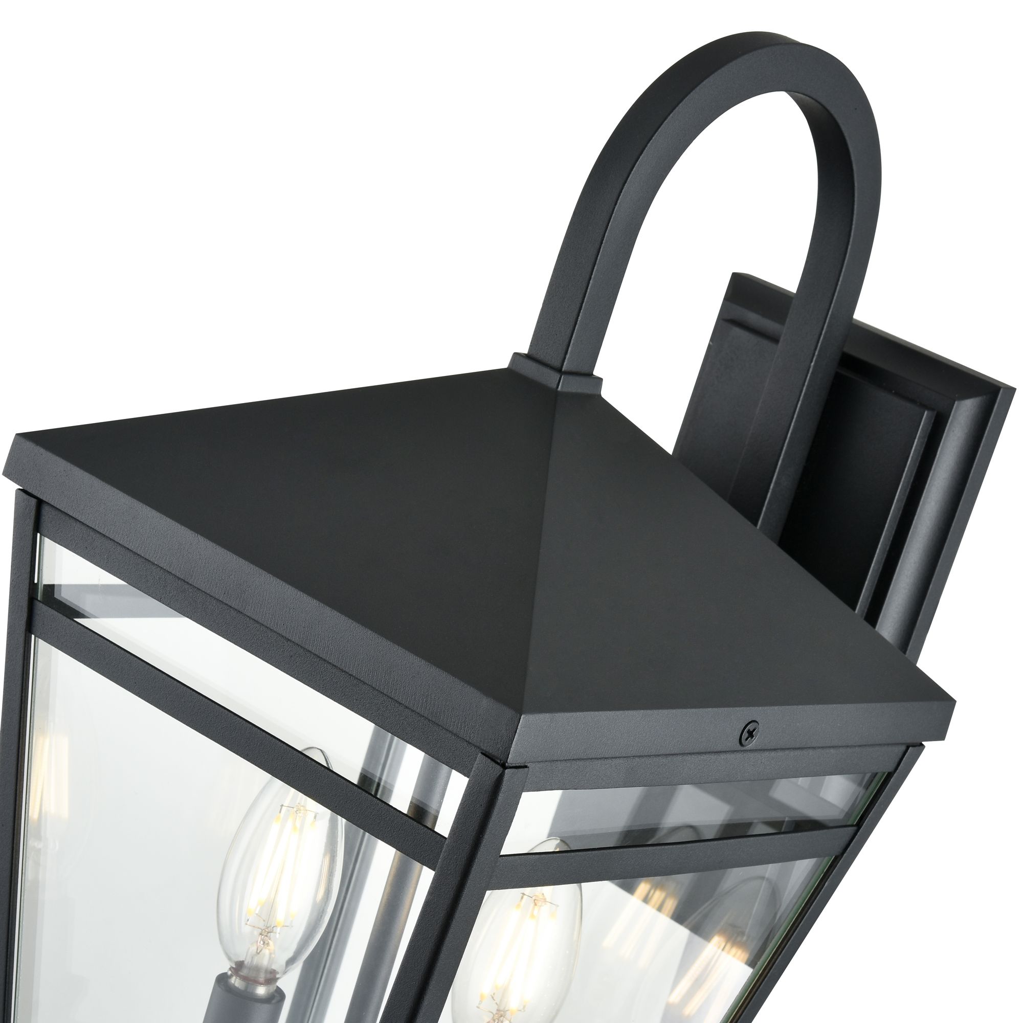 Image 6 Millennium Seager 2-Light 16.25" Textured Black Outdoor Wall Sconce more views