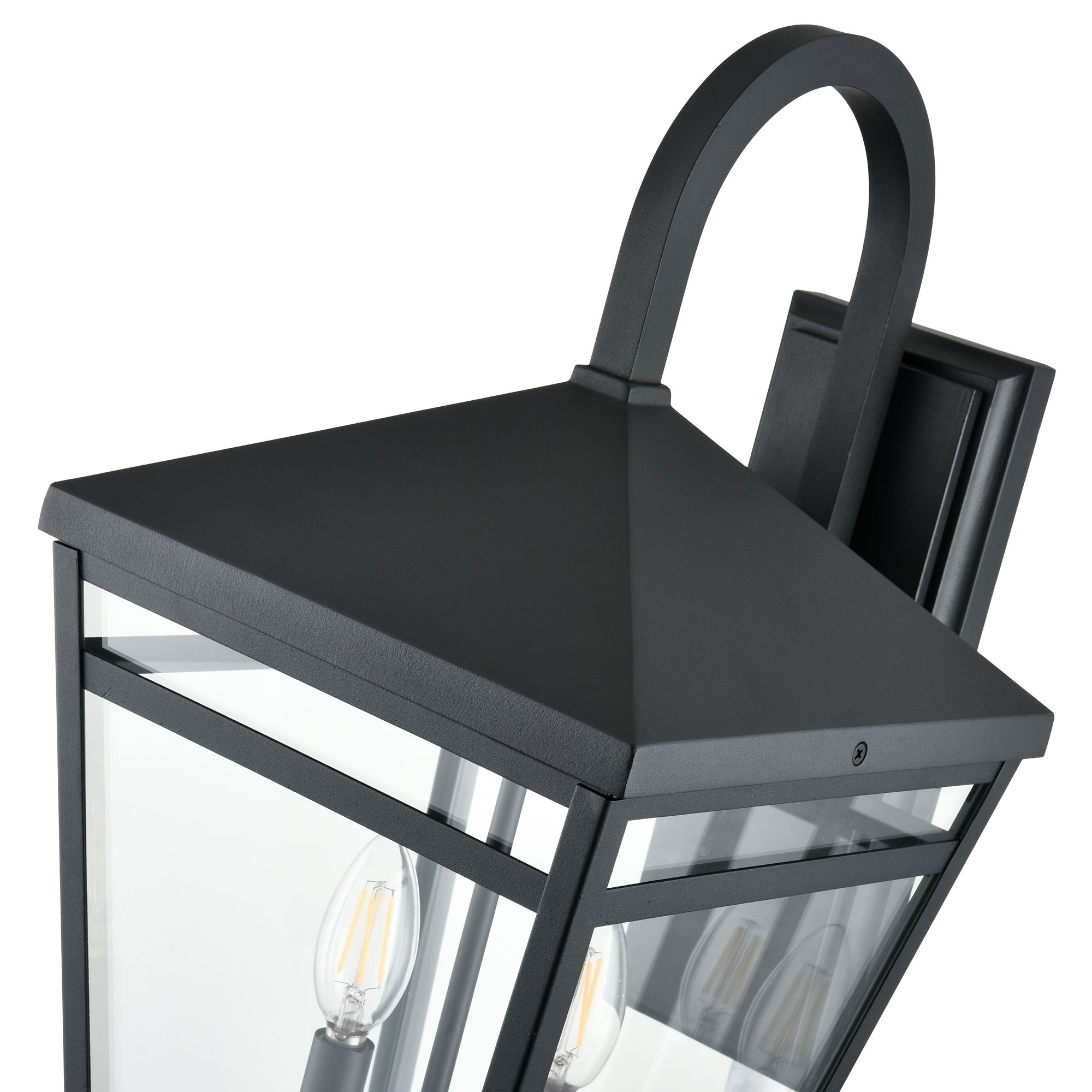 Image 6 Millennium Seager 2-Light 20.25" Textured Black Outdoor Wall Sconce more views