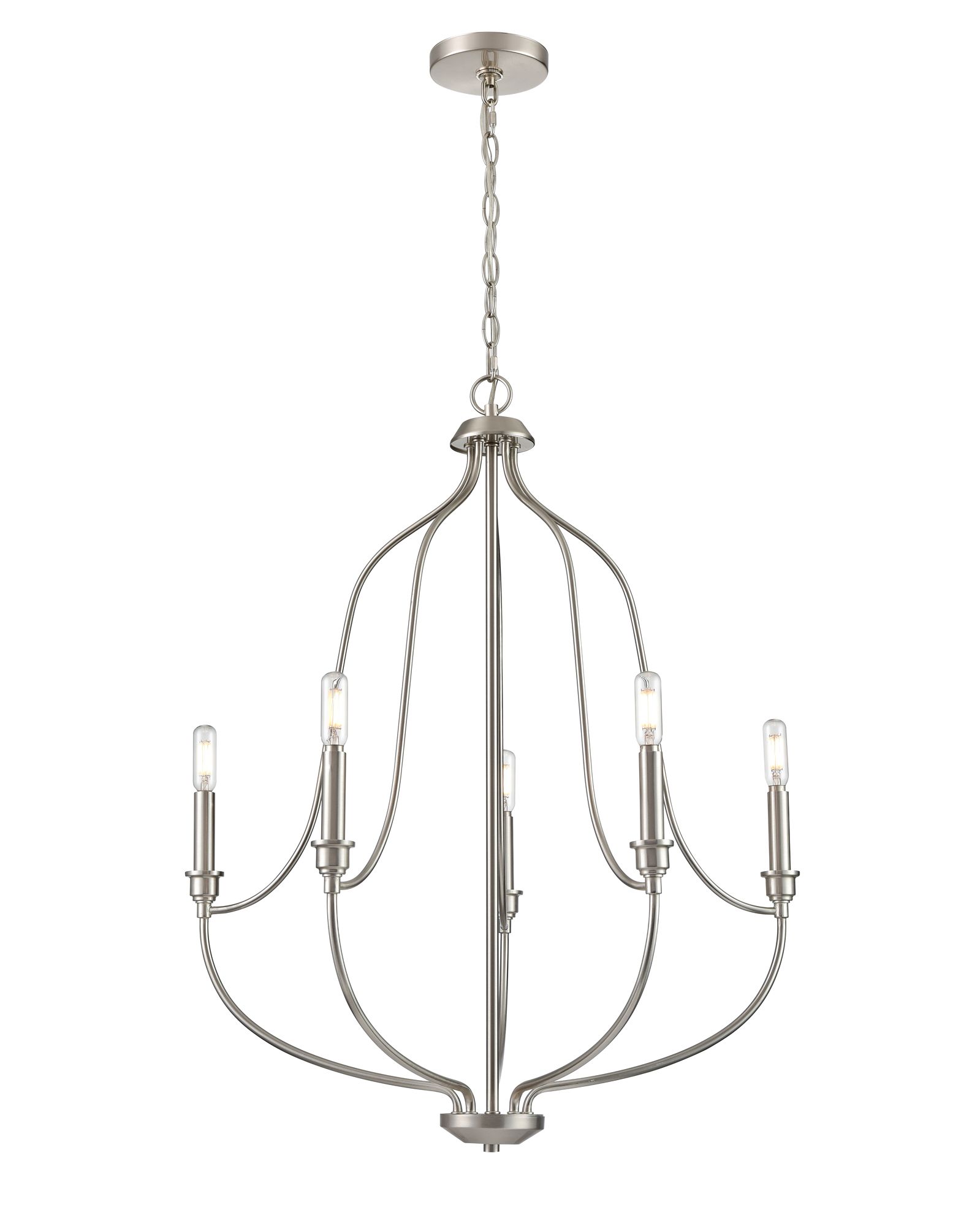 Image 3 Millennium Senoia 5-Light 25" Brushed Nickel Chandelier more views