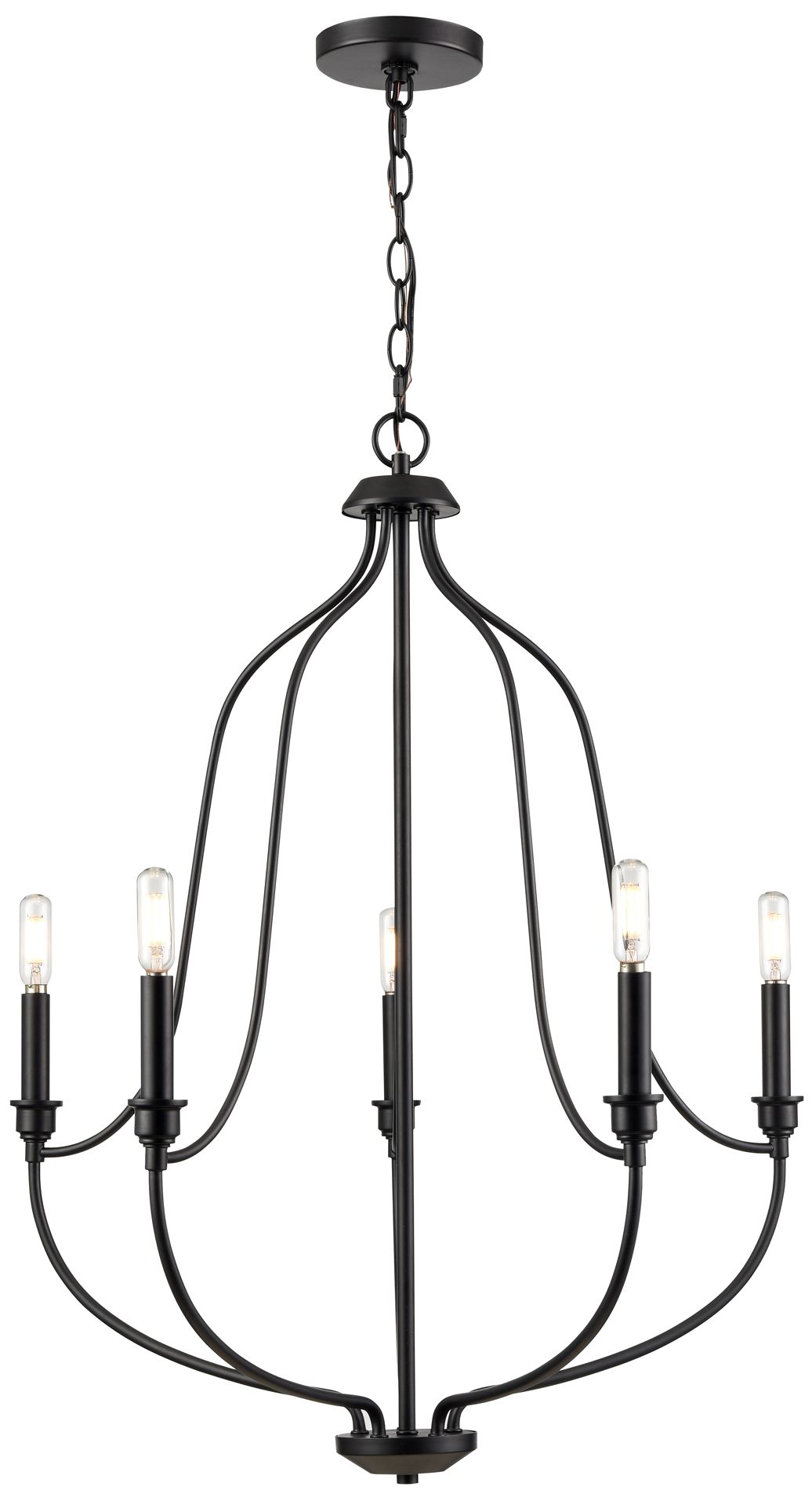 Thumbnail1 of Millennium Senoia 5-Light 25" Matte Black Chandelier