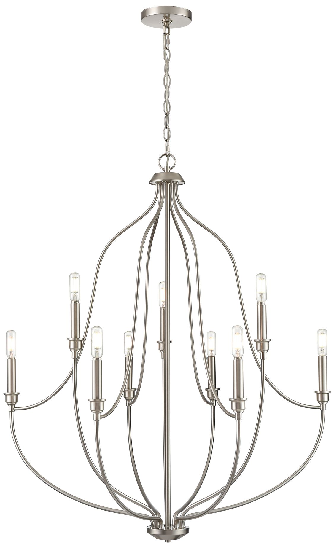 Millennium Senoia 9-Light 32.5" Brushed Nickel Chandelier