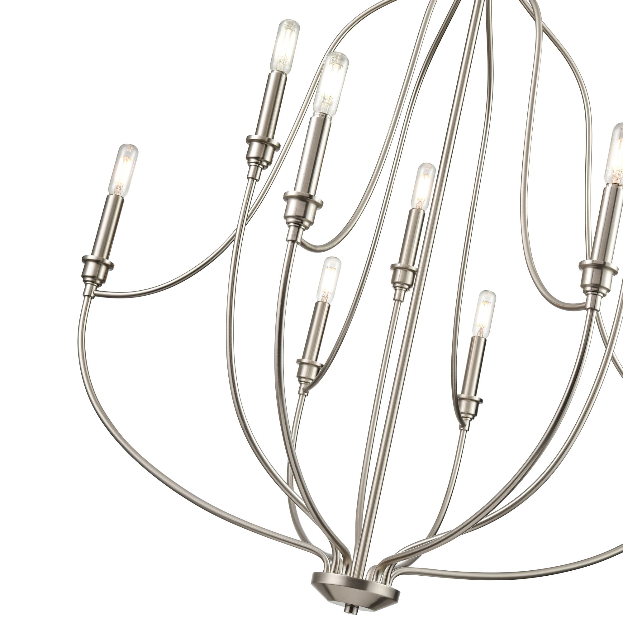 Image 6 Millennium Senoia 9-Light 32.5" Brushed Nickel Chandelier more views