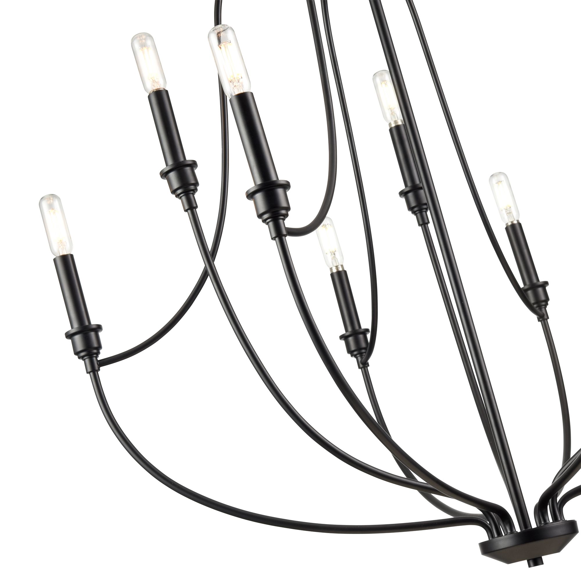 Image 6 Millennium Senoia 9-Light 32.5" Matte Black Chandelier more views