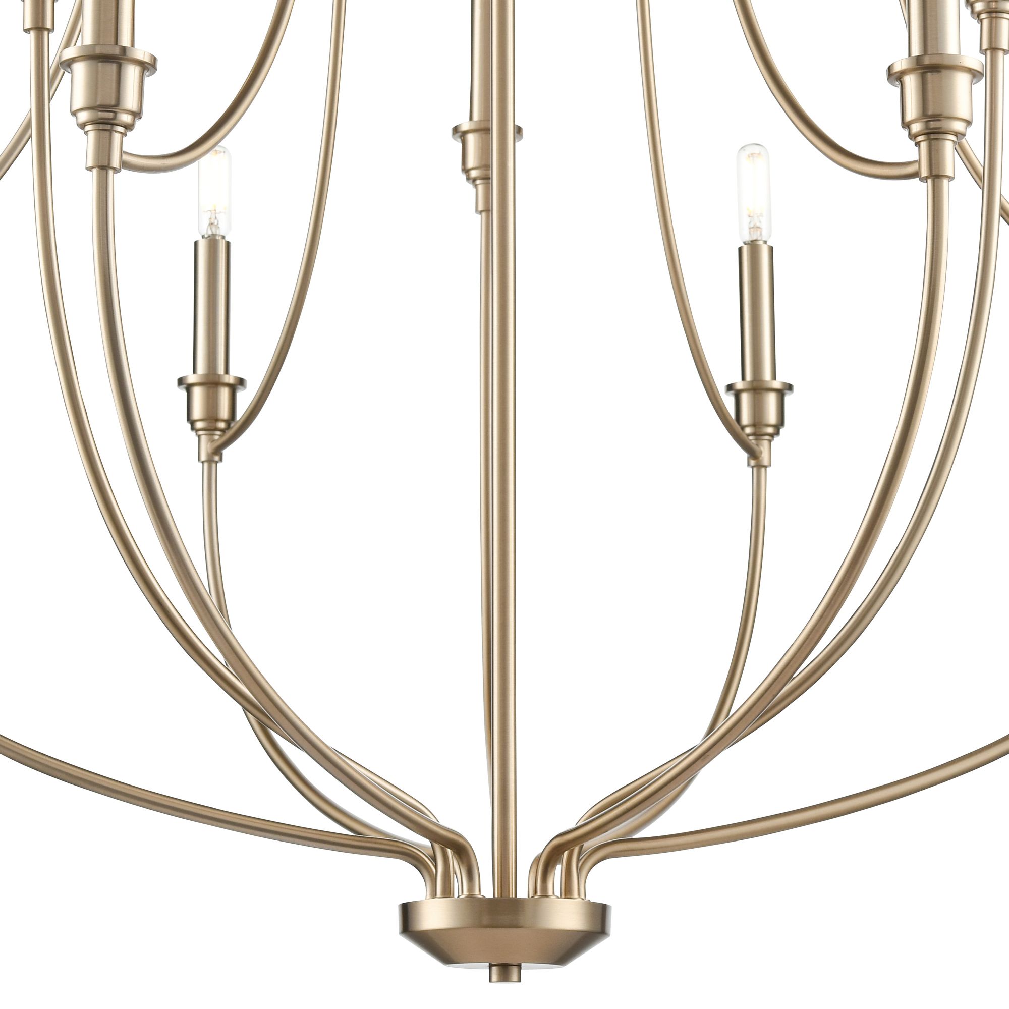 Image 3 Millennium Senoia 9-Light 32.5" Modern Gold Chandelier more views