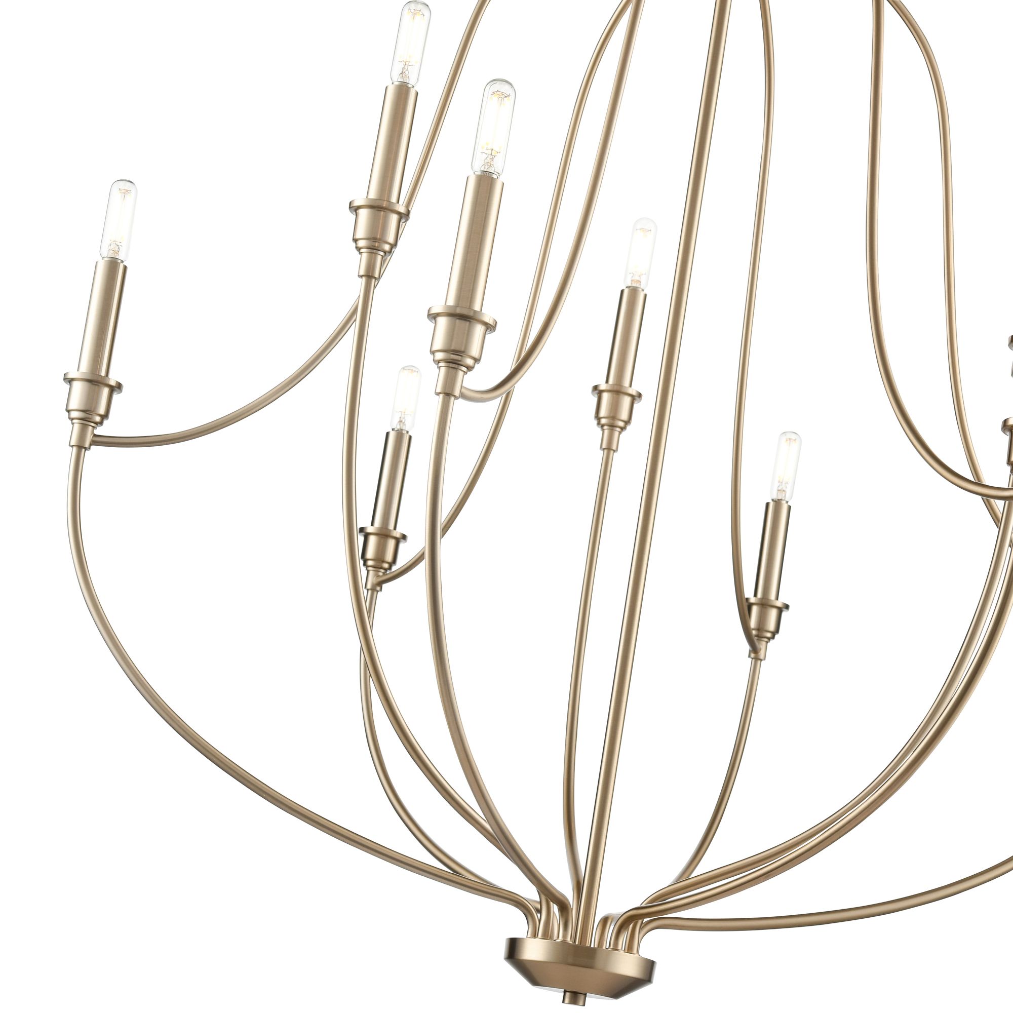 Image 5 Millennium Senoia 9-Light 32.5" Modern Gold Chandelier more views