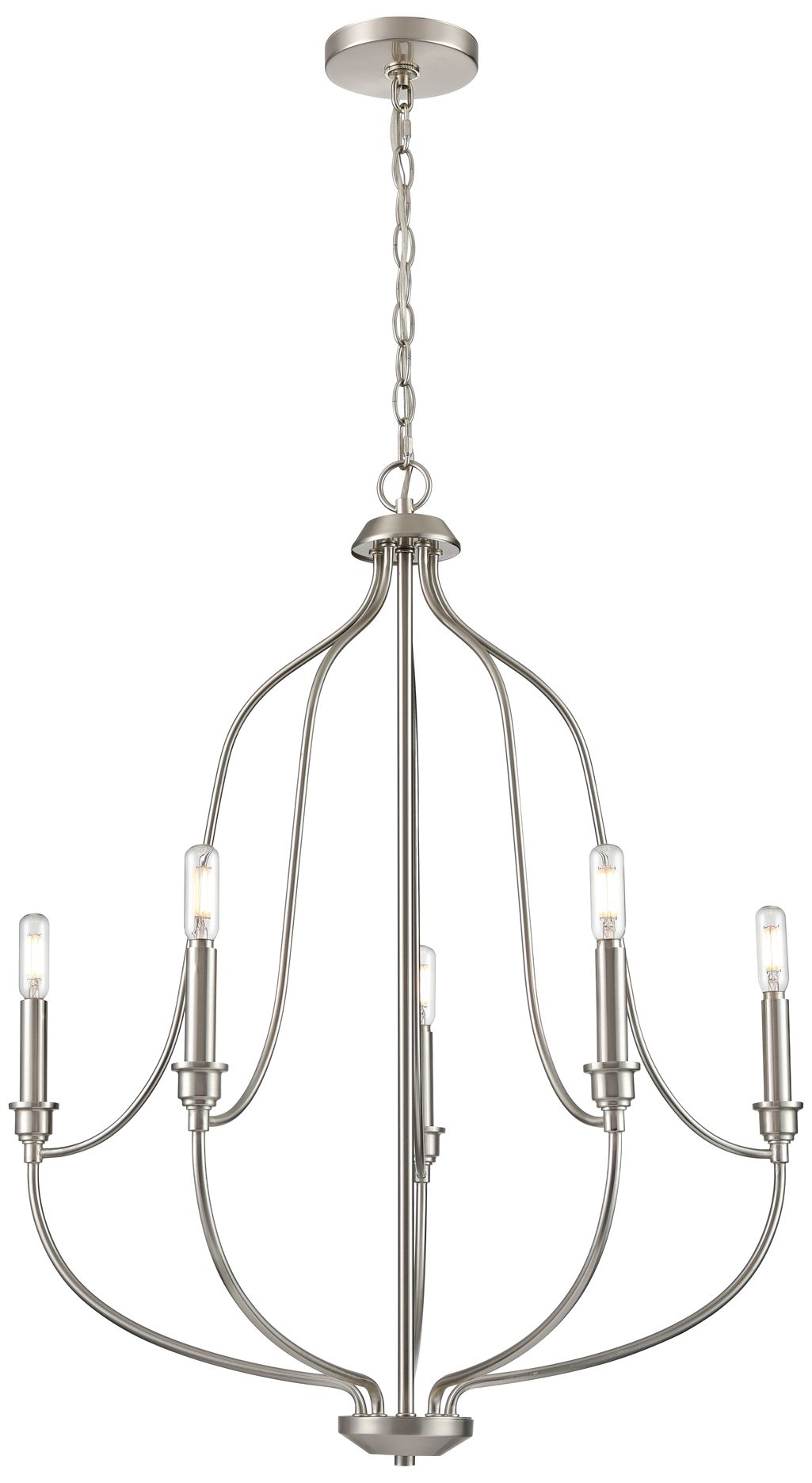Image 3 Millennium Senoia Chandelier Ceiling Light Brushed Nickel more views